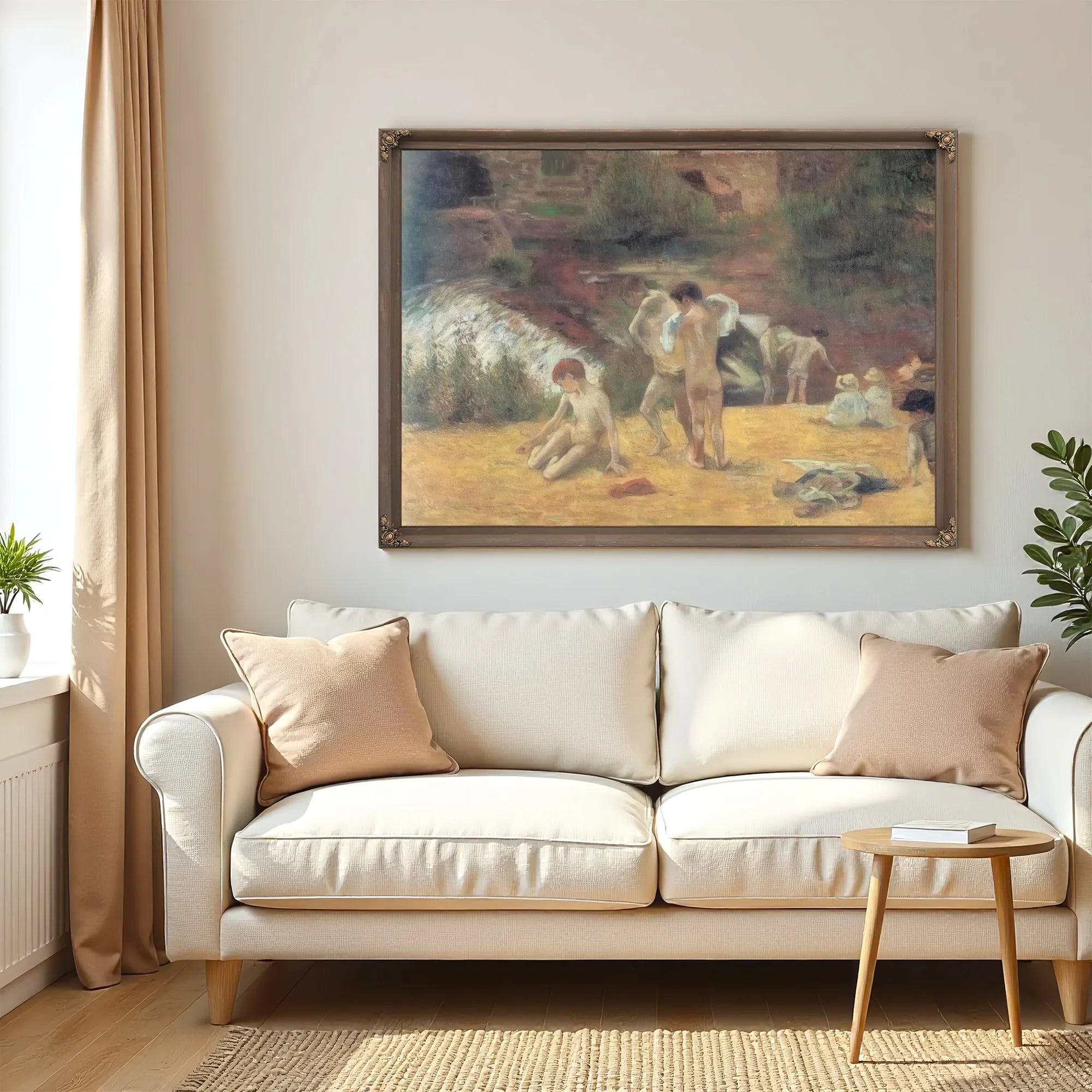 Young Bretons A Bath By Paul Gauguin Fine Art Print