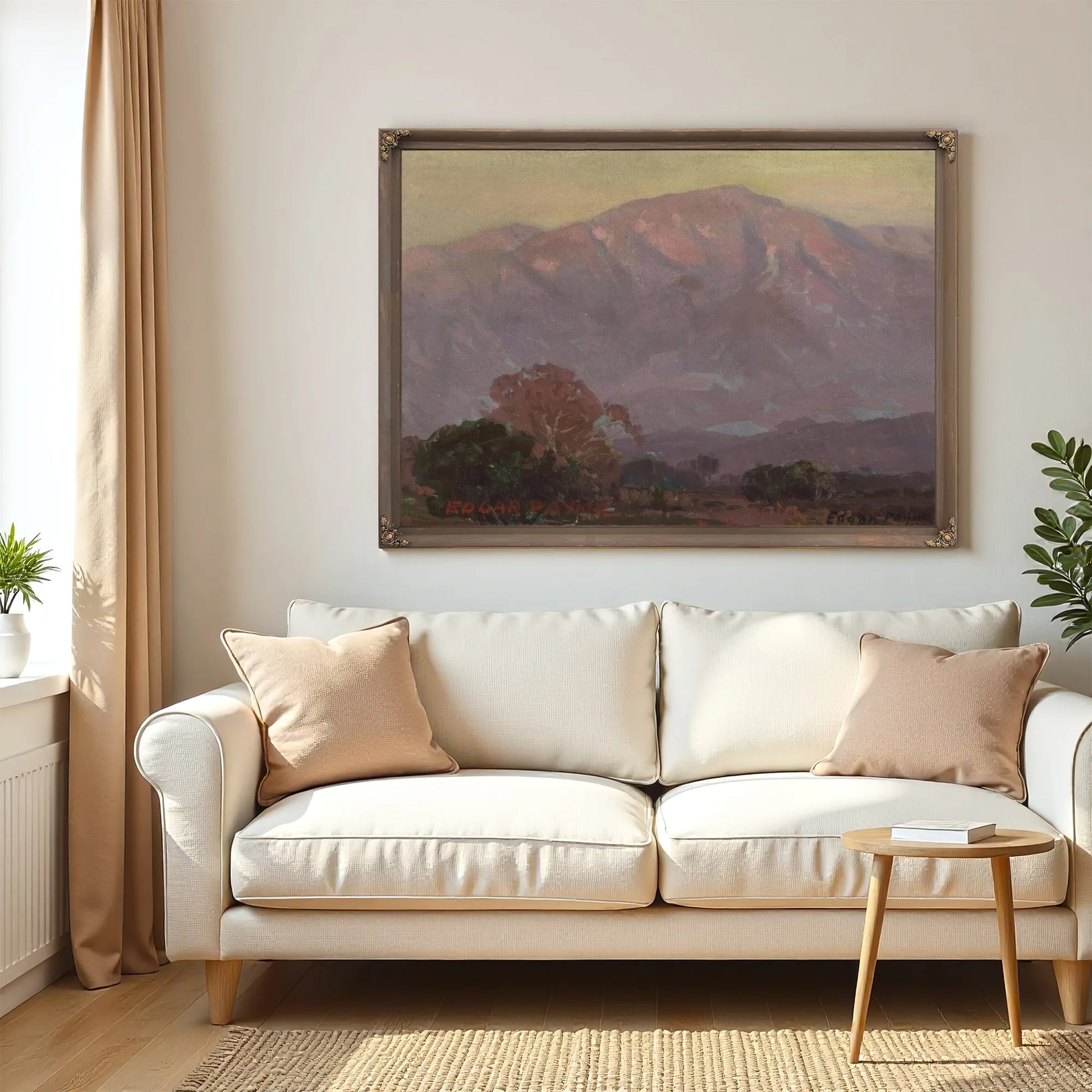 Purple Foothills San Gabriel Mountains By Edgar Payne Fine Art Print