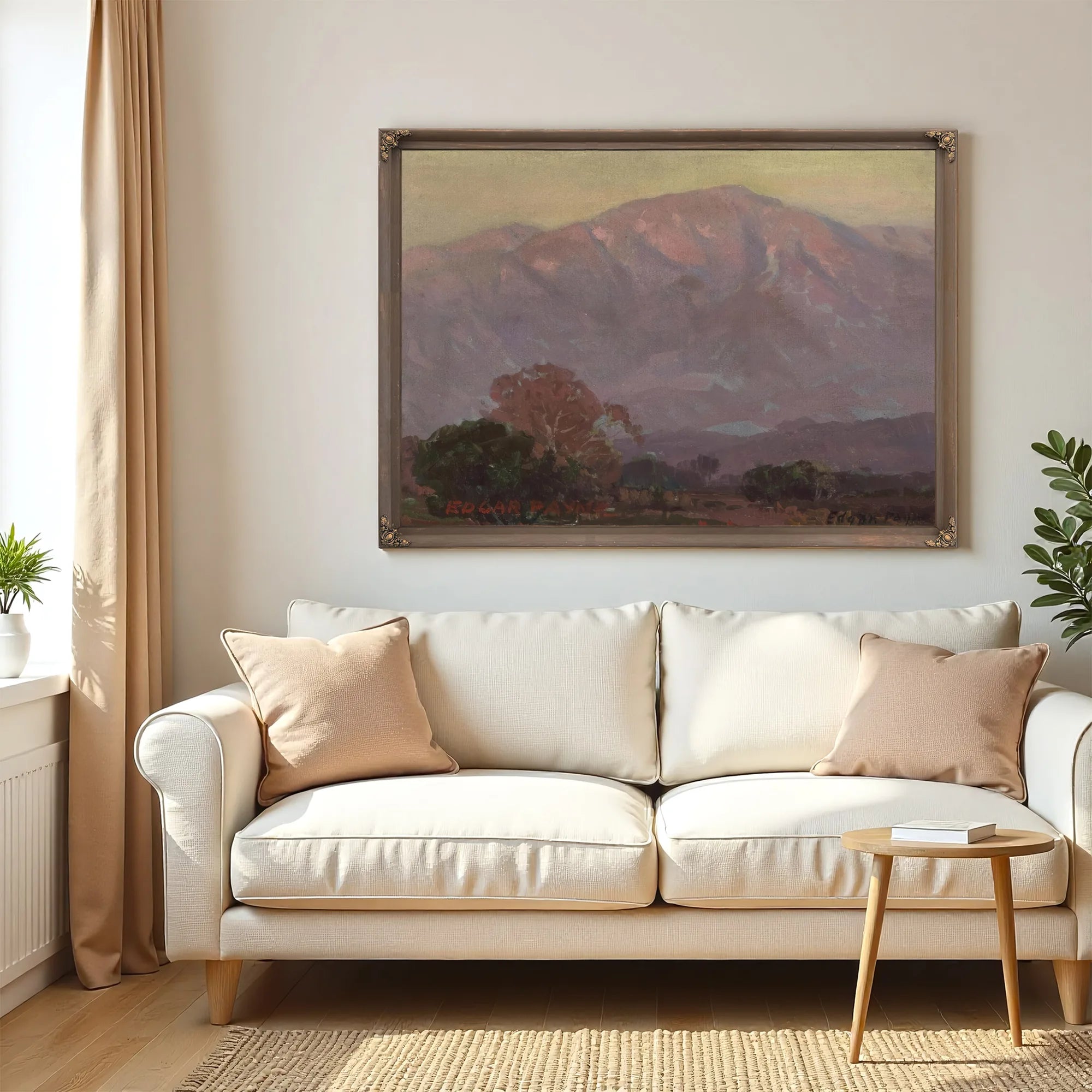 Purple Foothills San Gabriel Mountains By Edgar Payne Fine Art Print