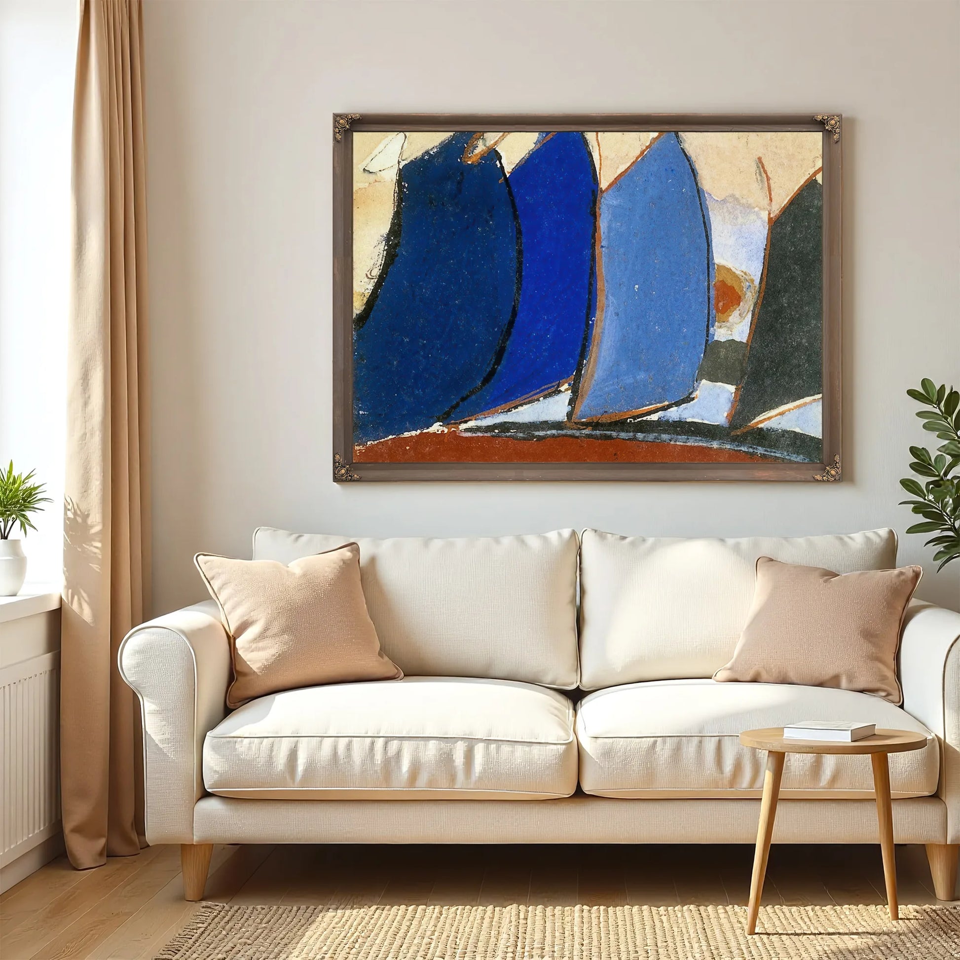 Untitled (Four Blue Gray Sail Like Forms) By Arthur Dove Fine Art Print