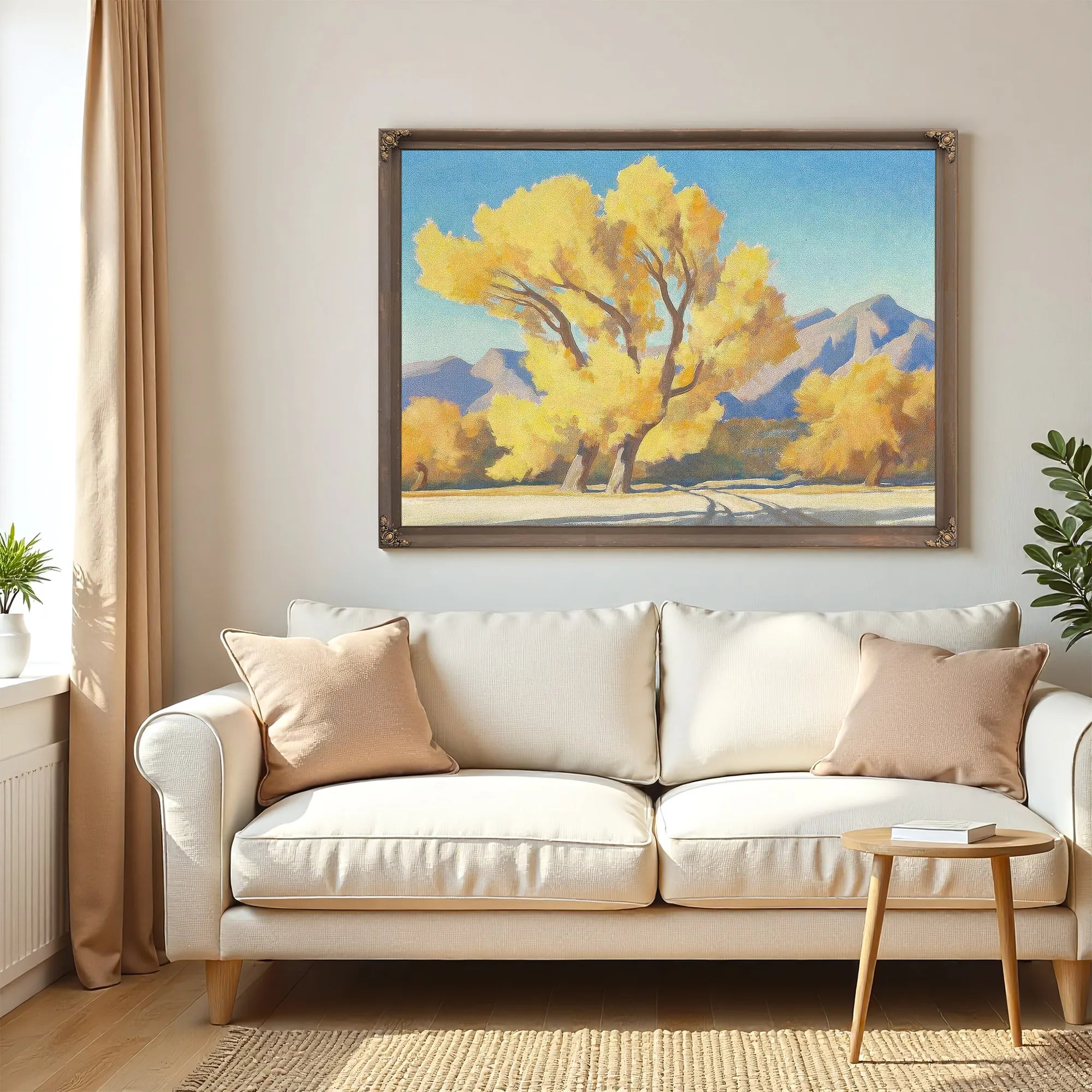 Desert Cottonwoods Arizona 1944 By Maynard Dixon Fine Art Print