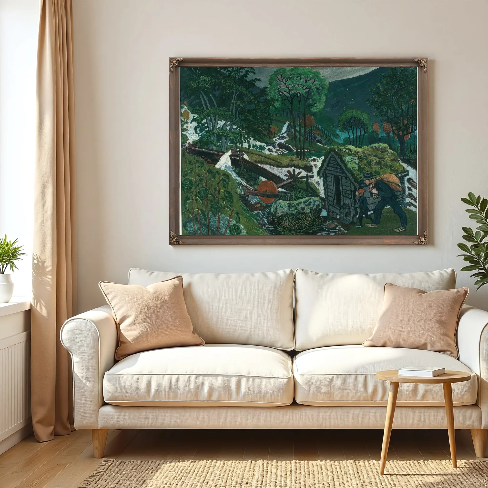 Milling Weather (Woodcut) 2 By Nicolai Astrup Fine Art Print