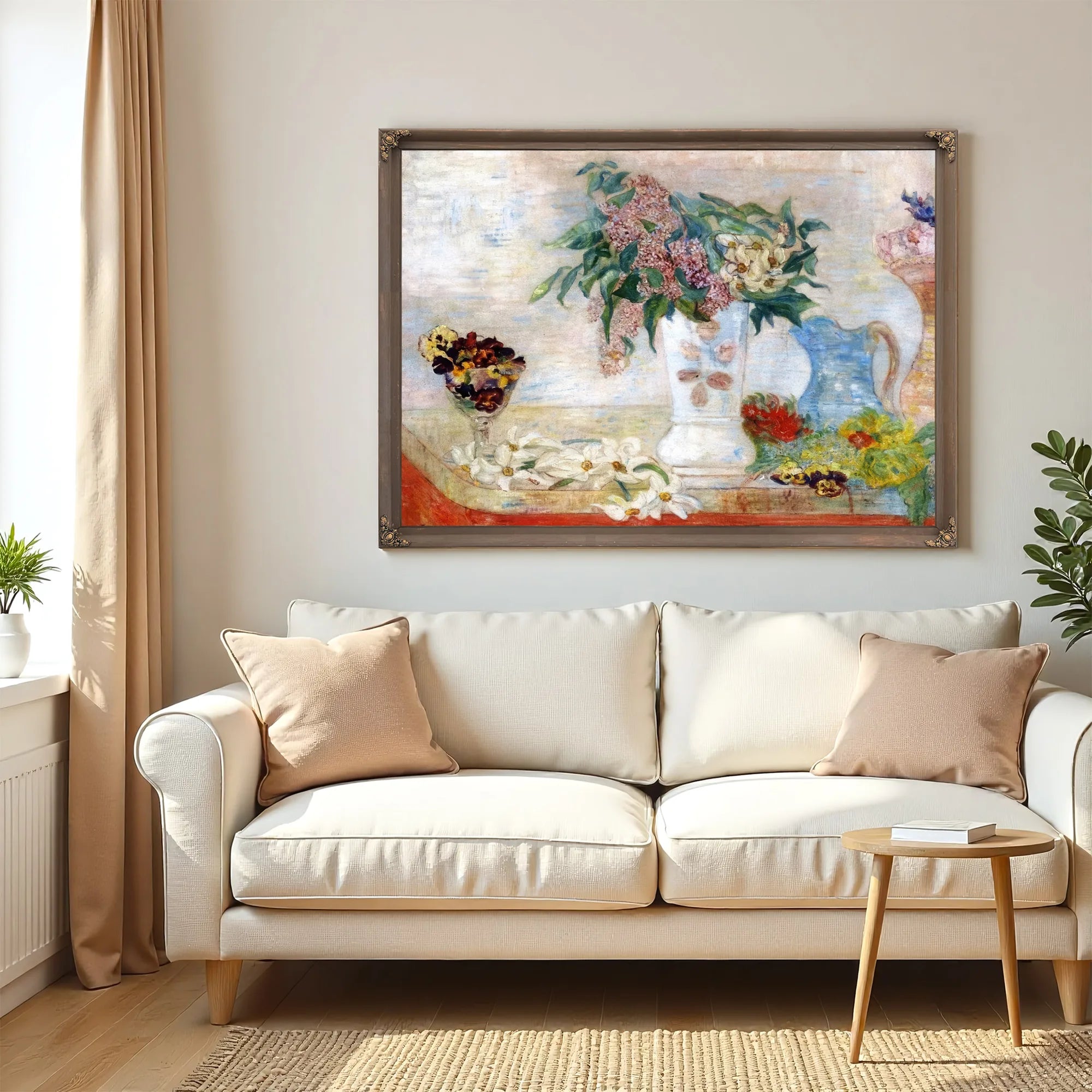 Jonquils, Lilacs And Violets By James Ensor Fine Art Print