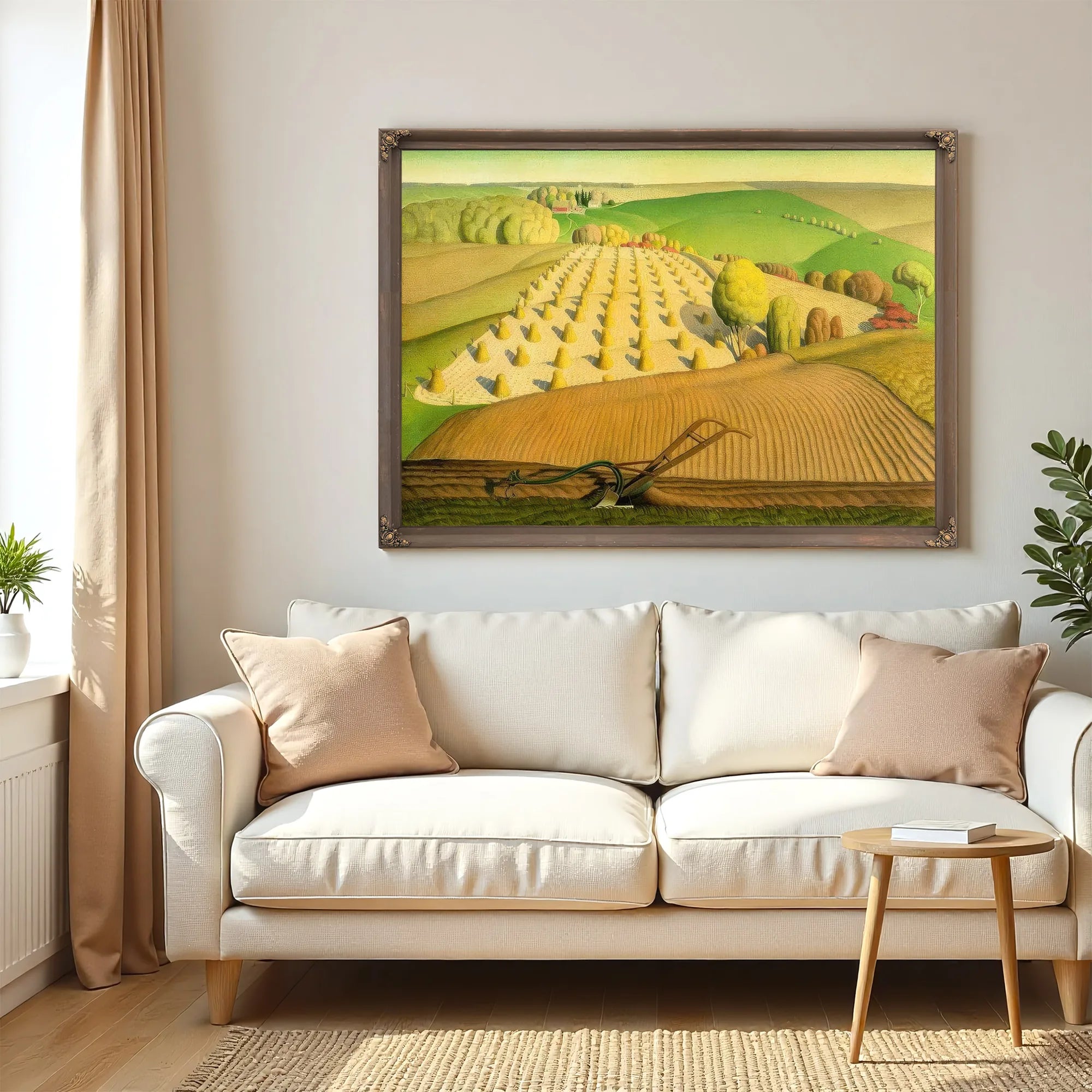 Fall Plowing By Grant Wood Fine Art Print
