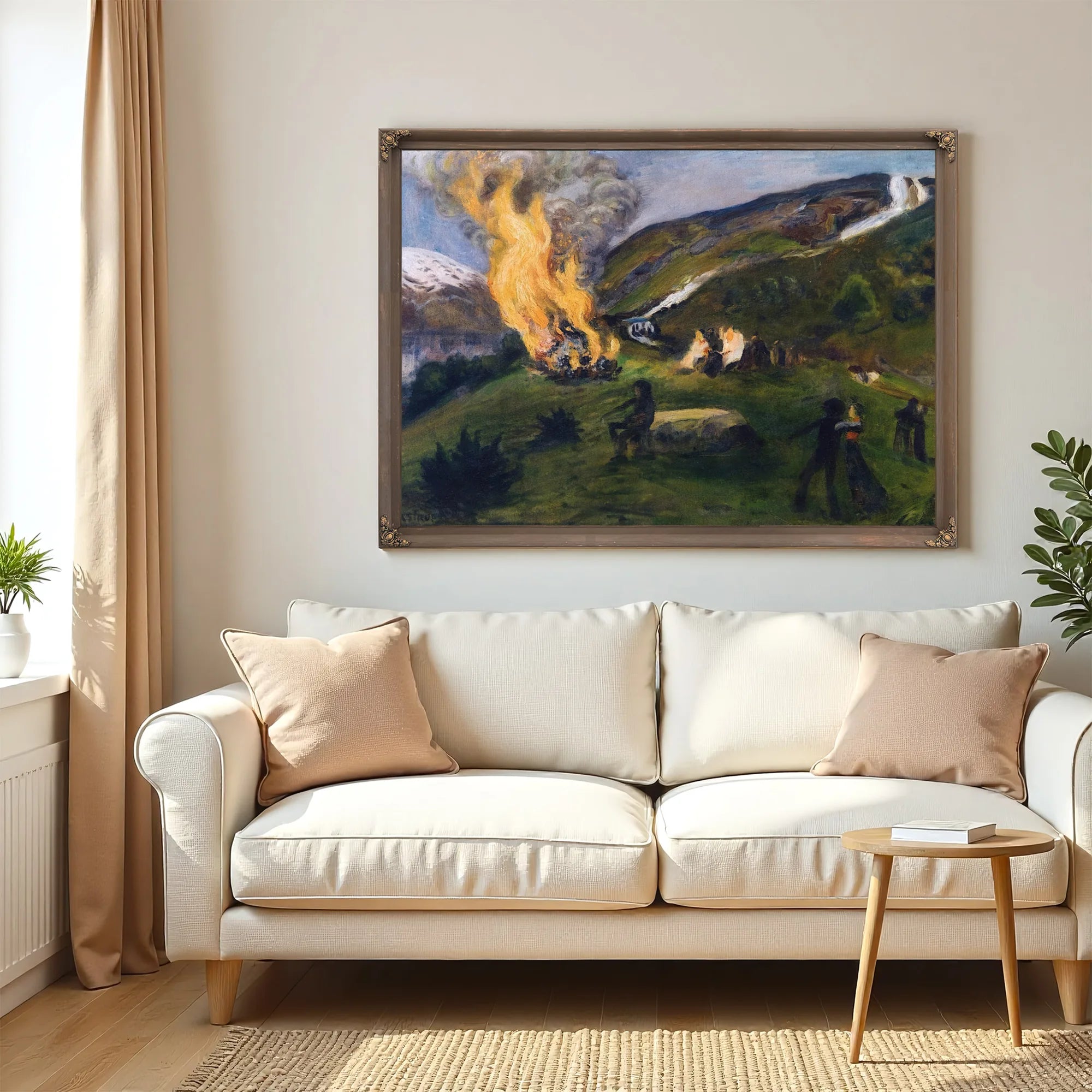 Midsummer Eve Bonfire 5 By Nicolai Astrup Fine Art Print