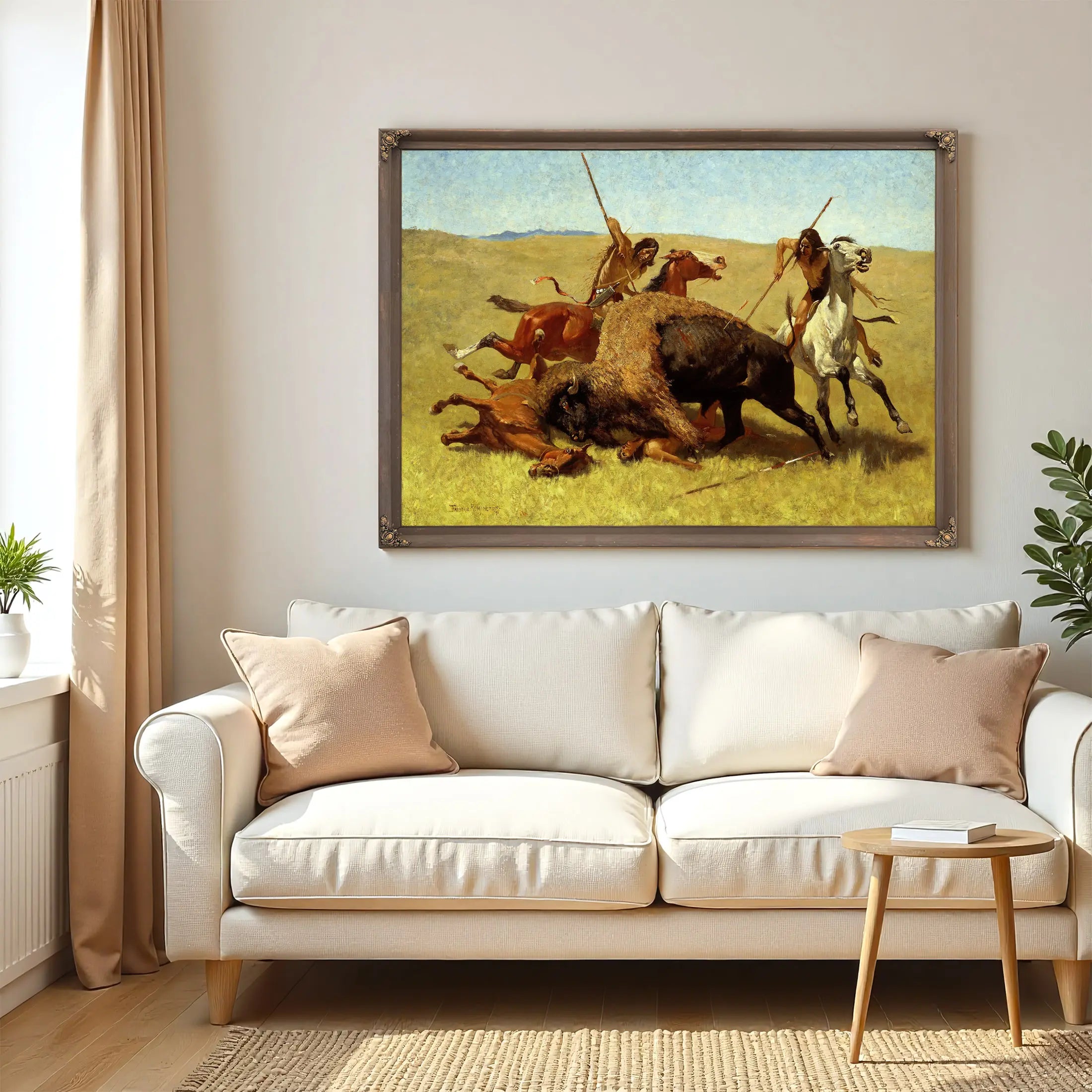The Buffalo Hunt by Frederic Remington