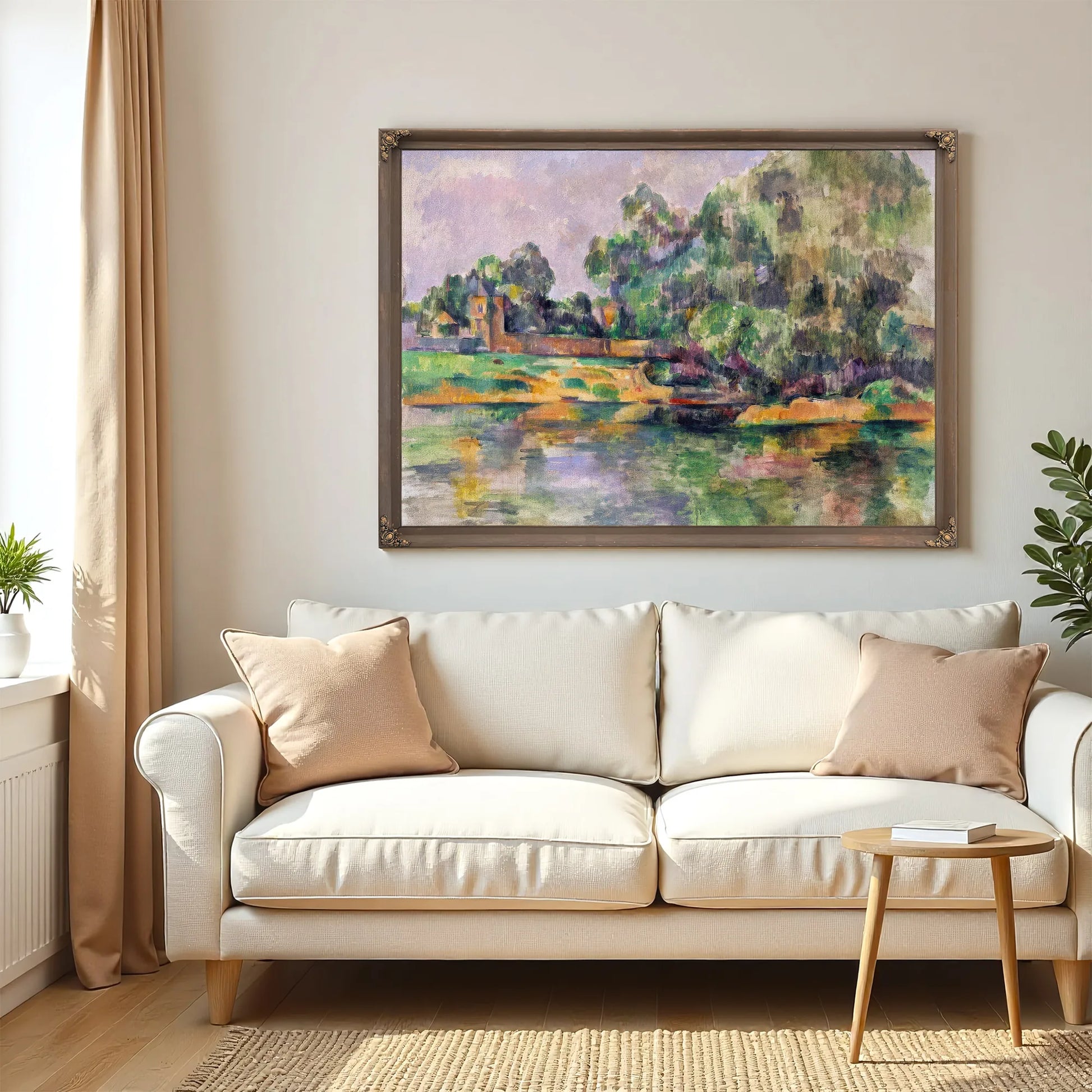 Riverbank By Paul Cezanne Fine Art Print