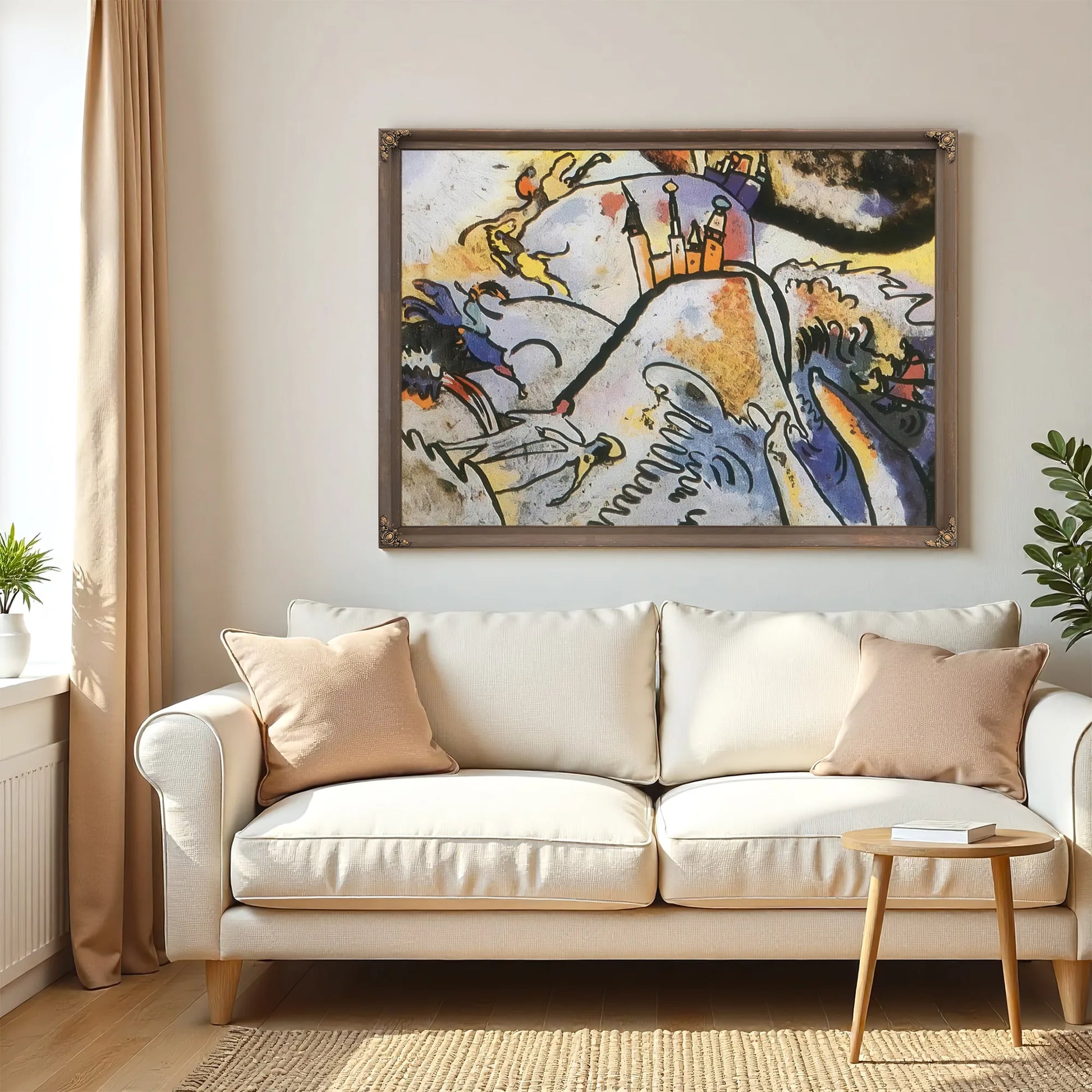 Glass Painting With Sun By Wassily Kandinsky Fine Art Print