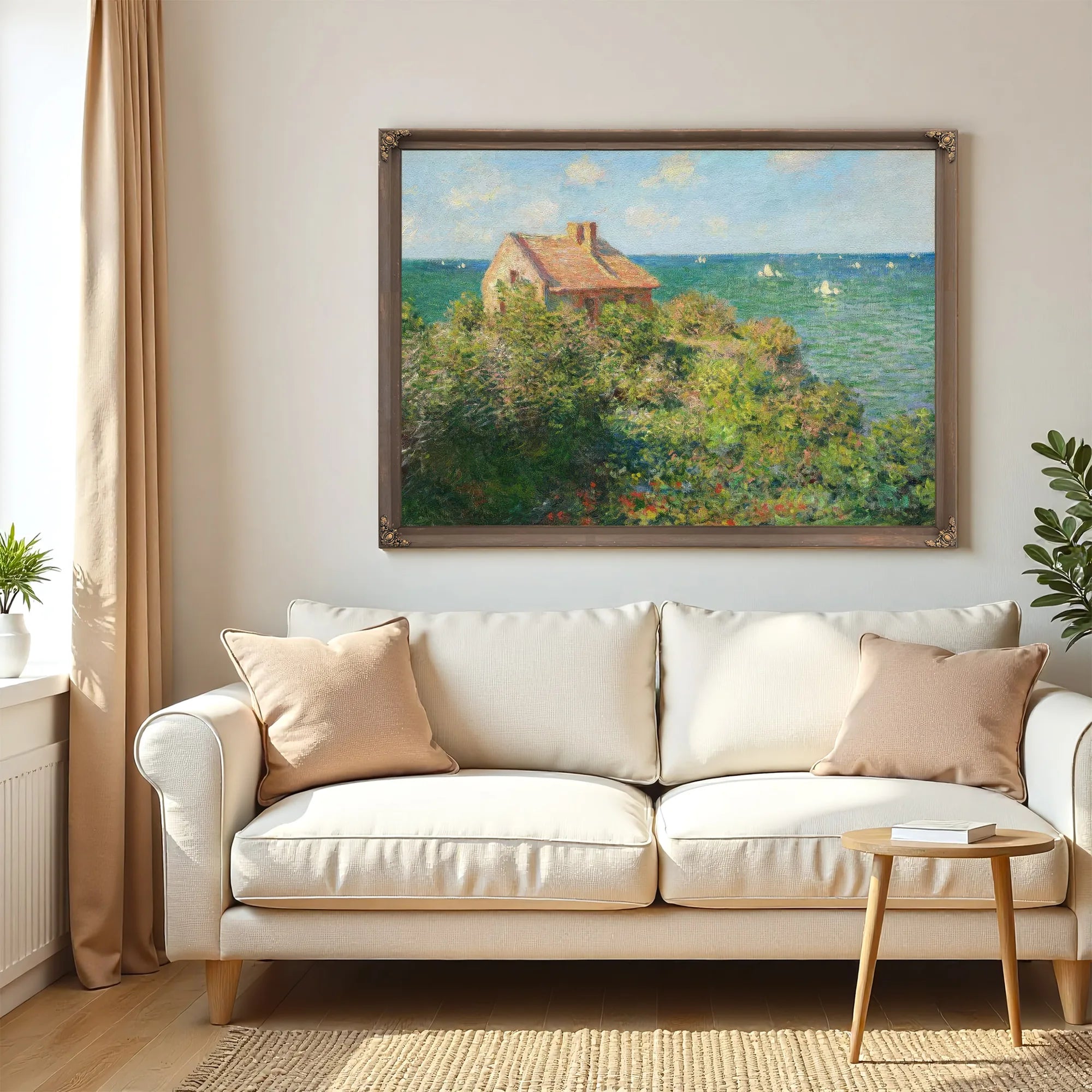 Fisherman's Cottage On The Cliffs At Varengeville By Claude Monet Fine Art Print