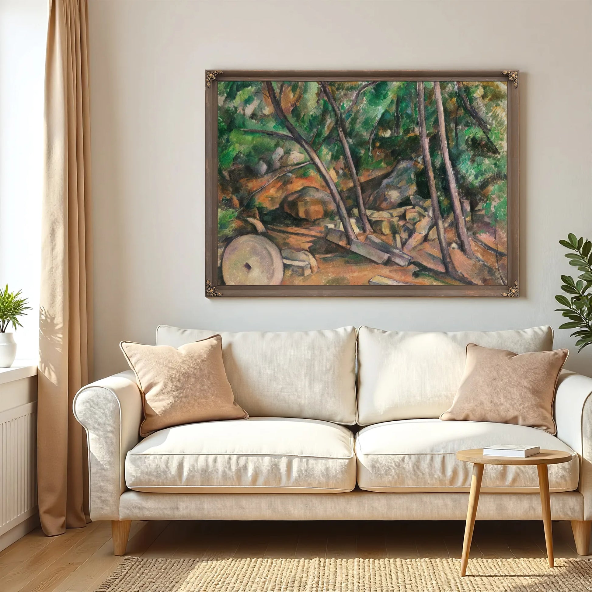 Millstone In Park Of The Chateau Noir By Paul Cezanne Fine Art Print