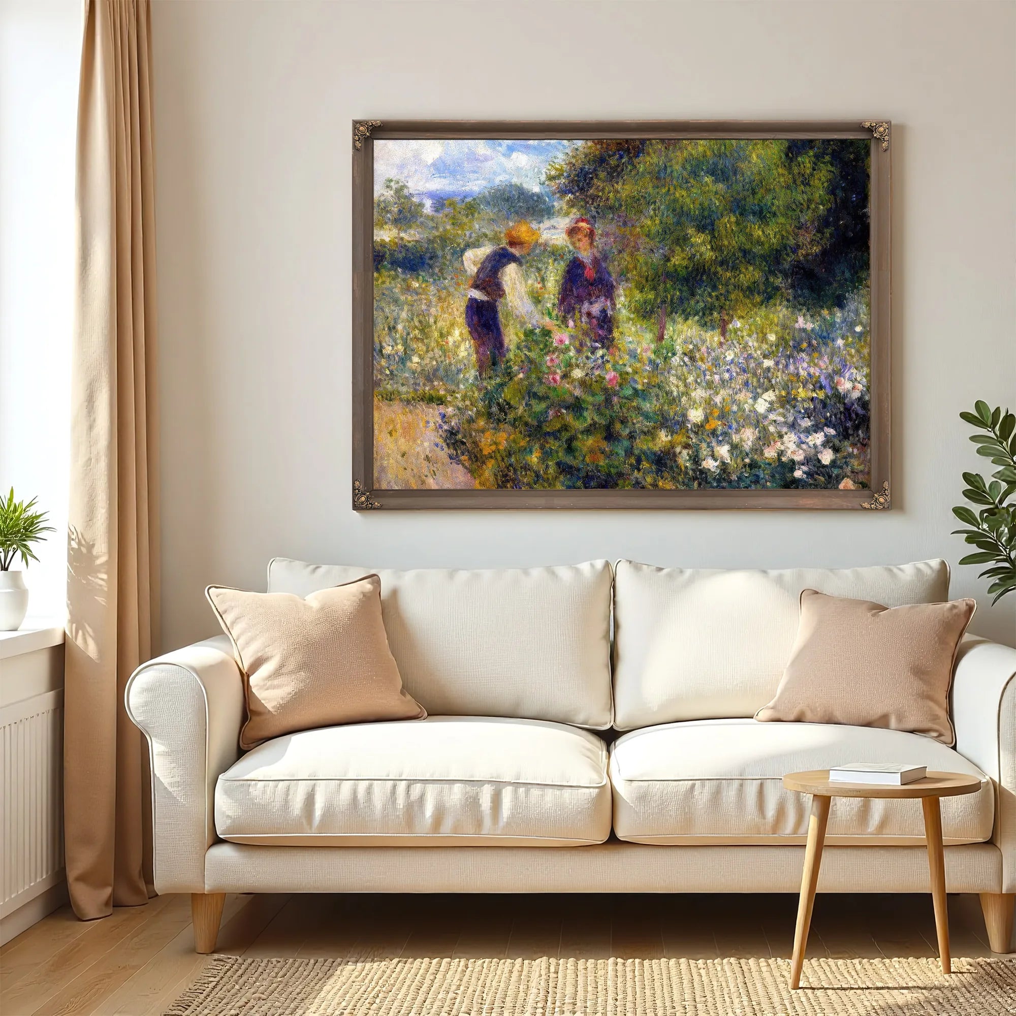 Picking Flowers By Pierre August Renoir Fine Art Print