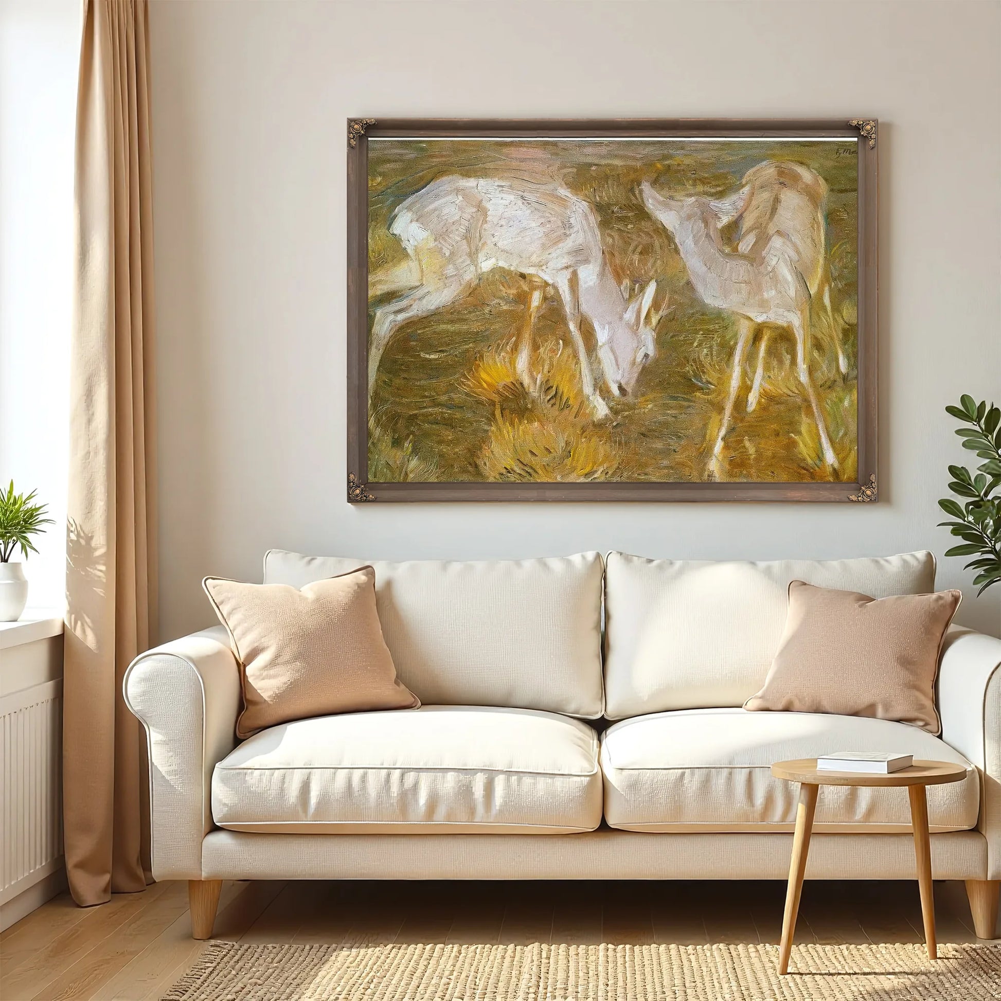 Deer At Dusk By Franz Marc Fine Art Print