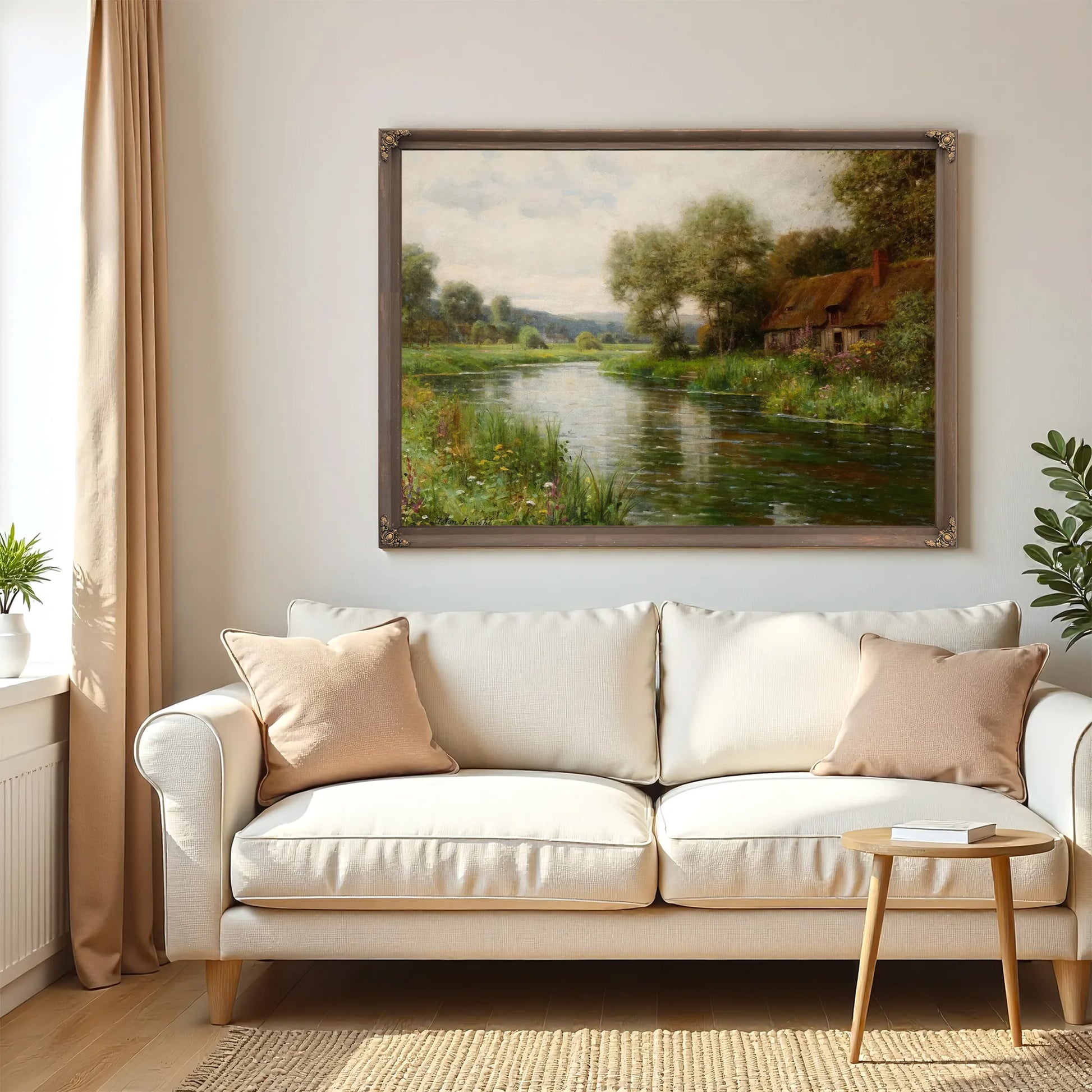 A View Of Risle Valley, Normandy By Louis Aston Knight Fine Art Print
