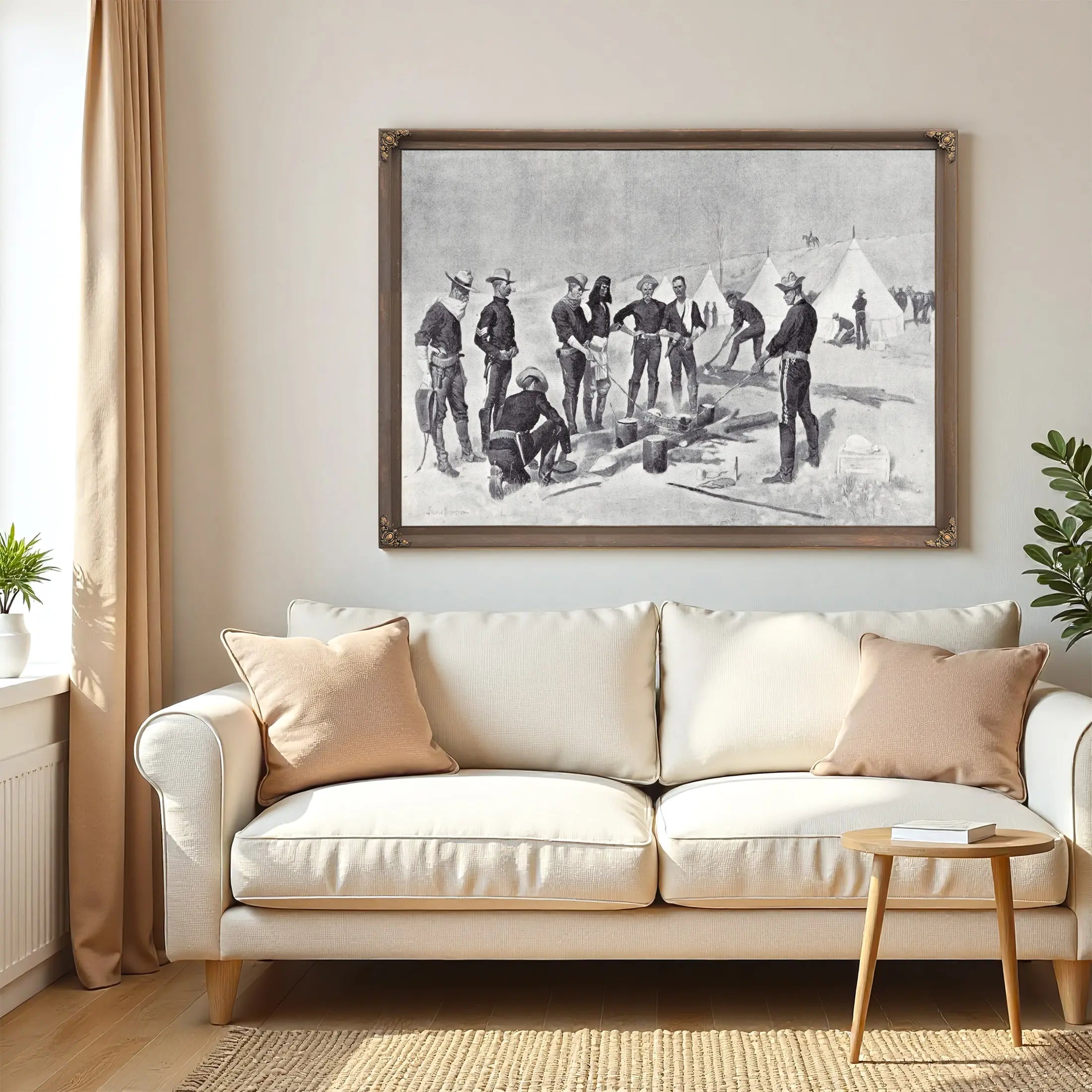 Remingtonuscavalrychristmasbeefroast  by Frederic Remington
