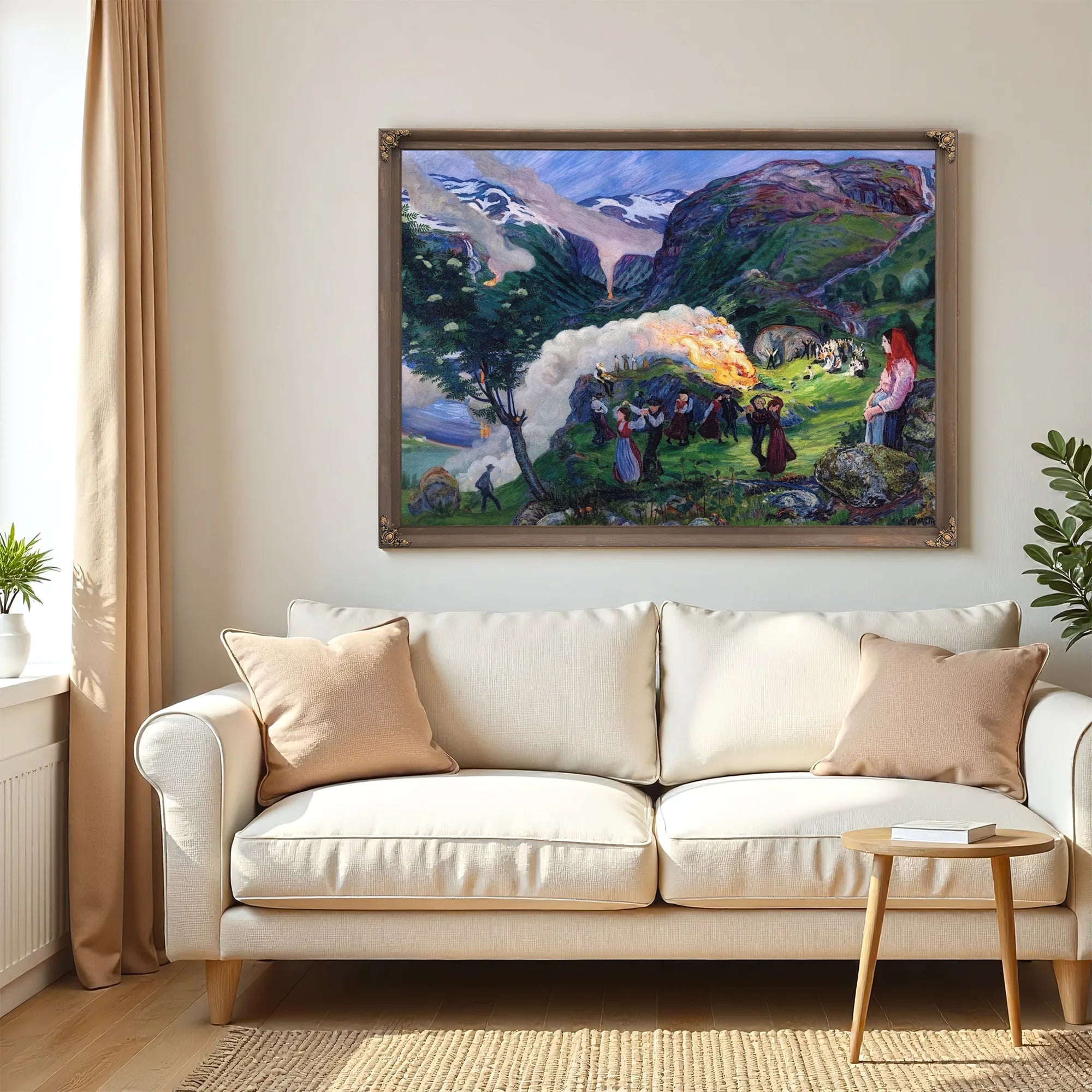 Midsummer Eve Bonfire 2 By Nicolai Astrup Fine Art Print