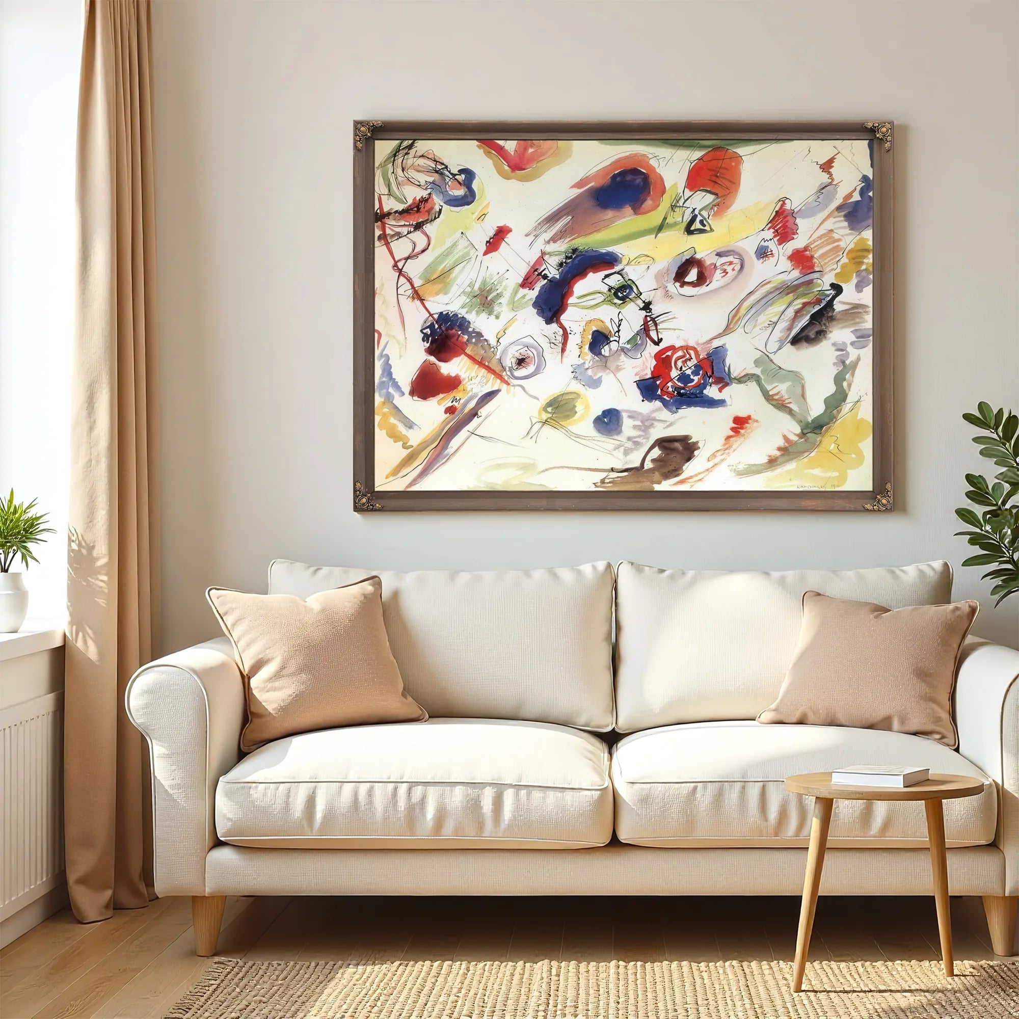 Untitled (First Abstract Watercolour By Wassily Kandinsky Fine Art Print