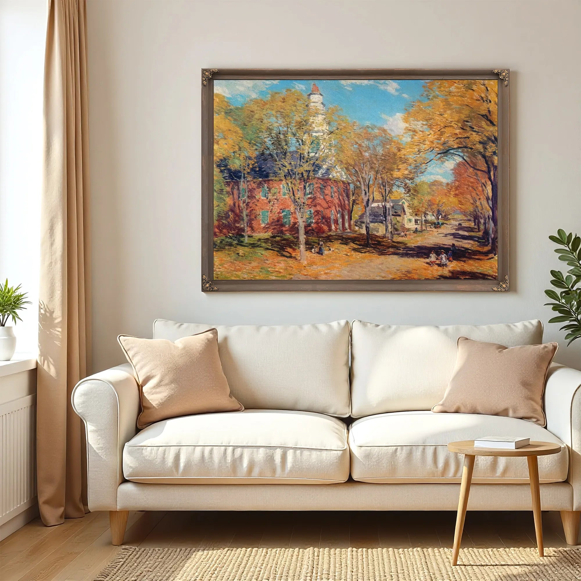 October Morning Deerfield By Charles Marion Russell Fine Art Print