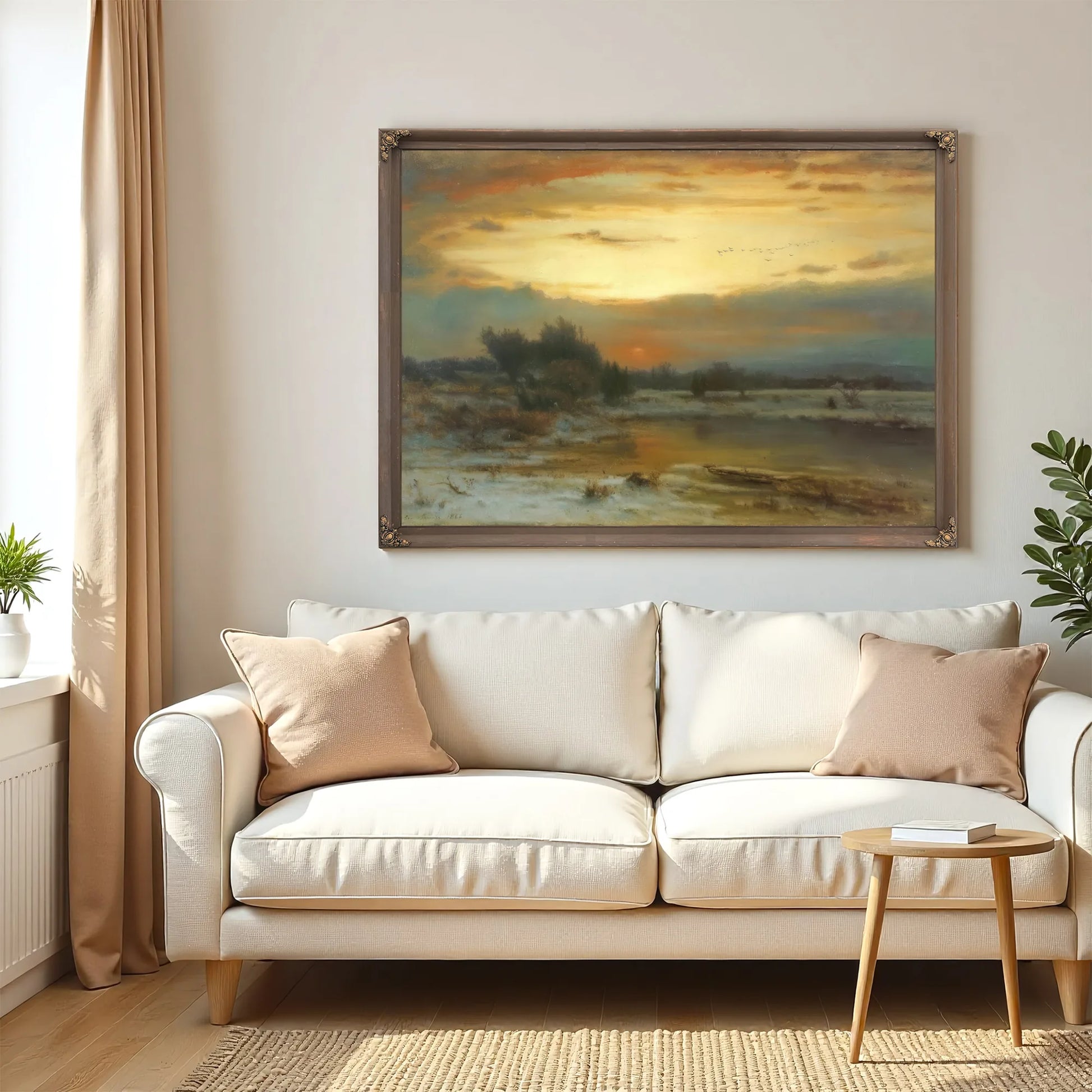 Winter Close Of Day A Winter Sky By George Inness Fine Art Print