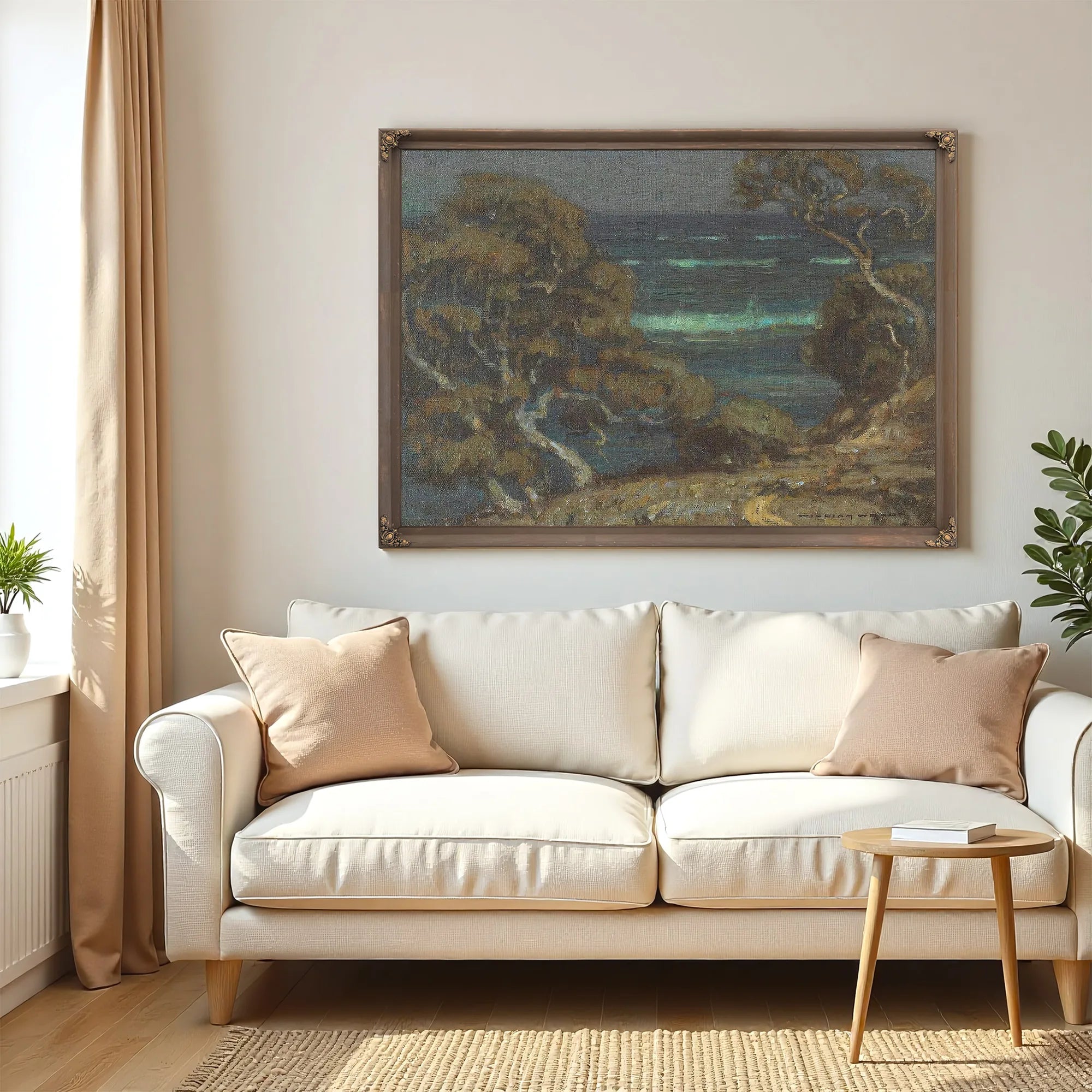 A Coastal Path Among Cypress Trees By William Wendt Fine Art Print