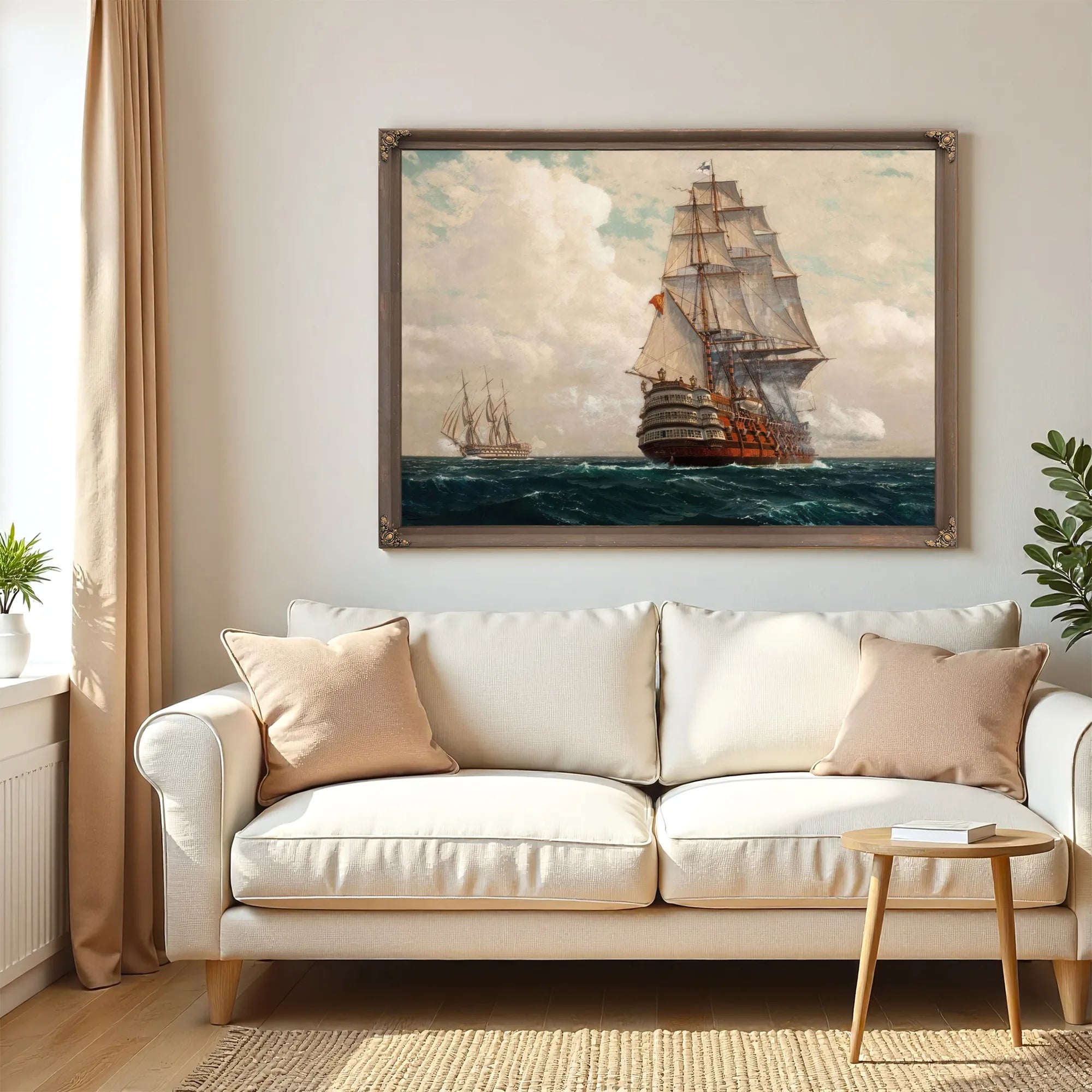 Ship At Sea By Michael Zeno Diemer Fine Art Print