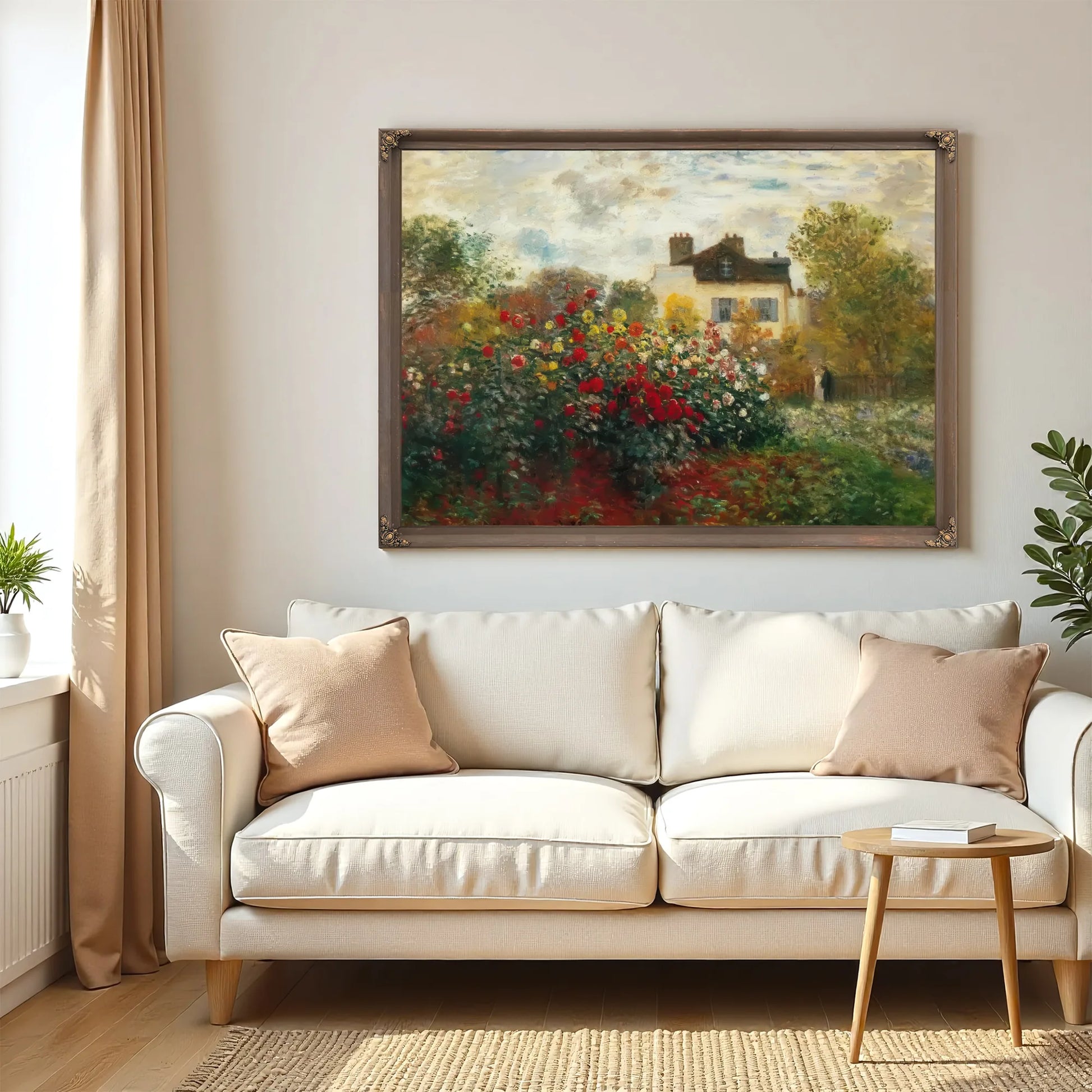 Monet's Garden At Argenteuil By Claude Monet Fine Art Print