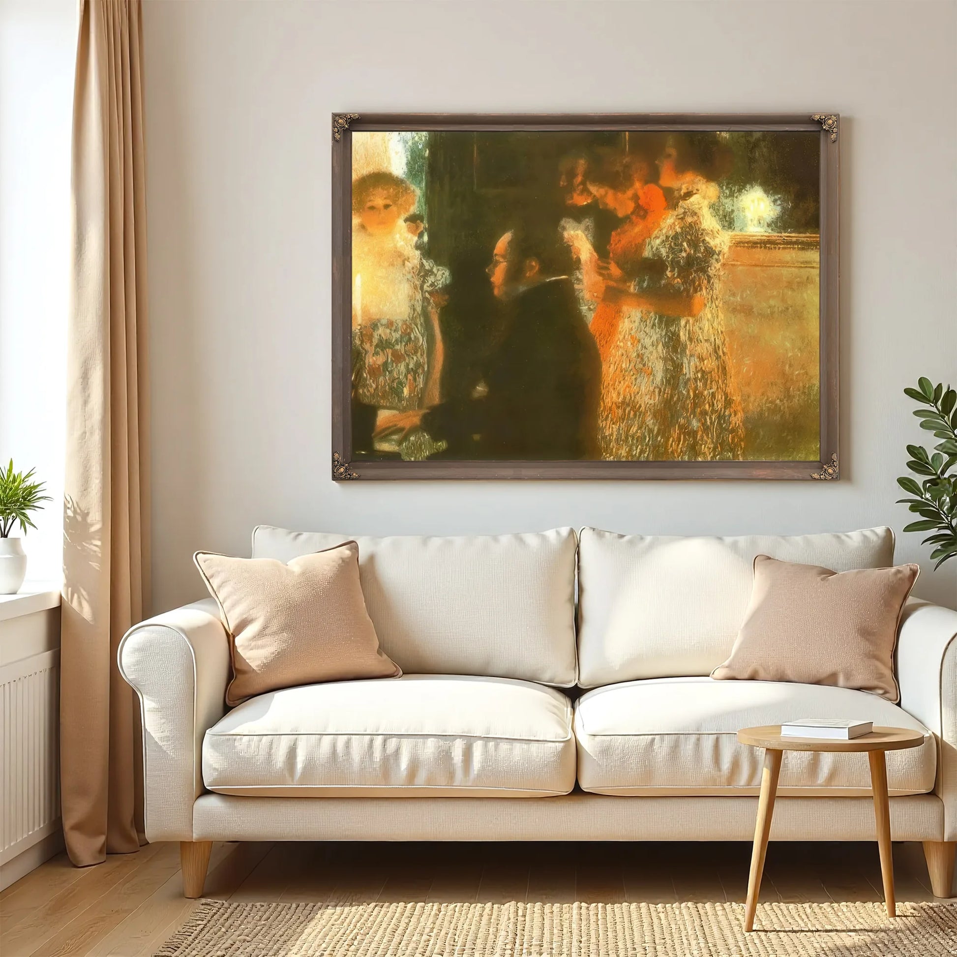 Schubert At Piano By Gustav Klimt Fine Art Print