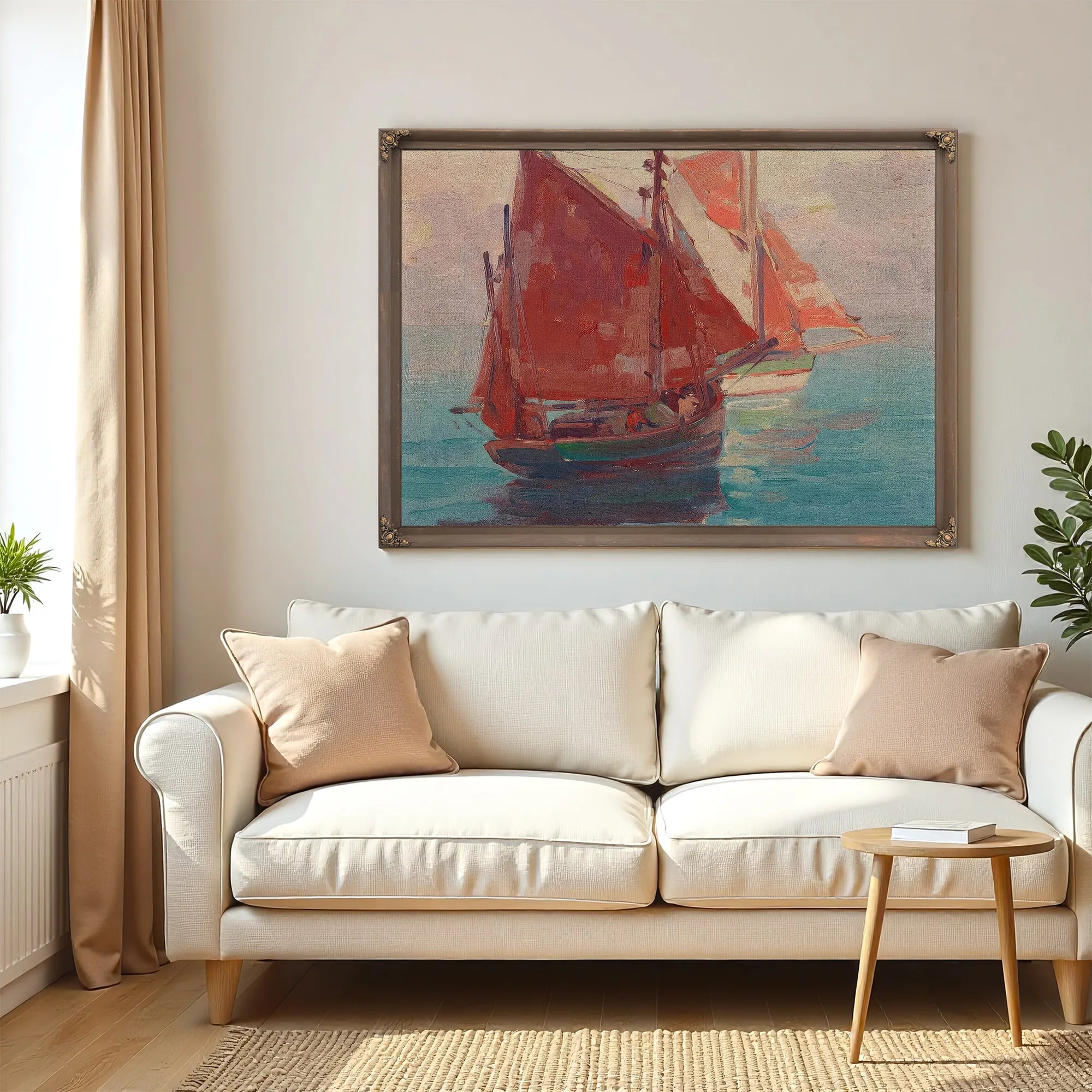 Outbound Fishing Boats By Edgar Payne Fine Art Print