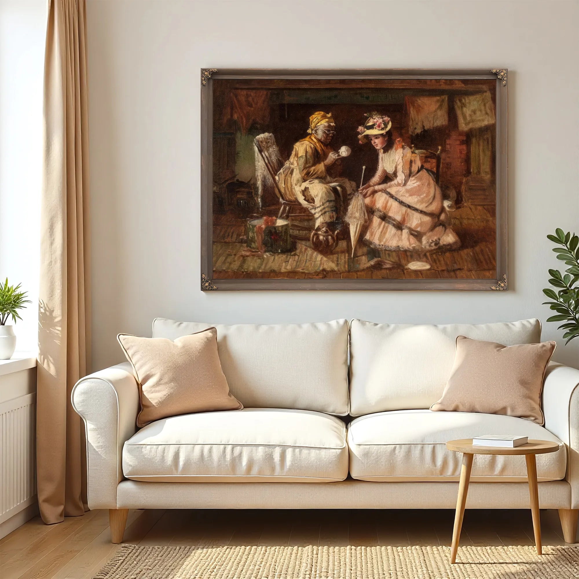 Reading The Tea Leaves By Harry Roseland Fine Art Print