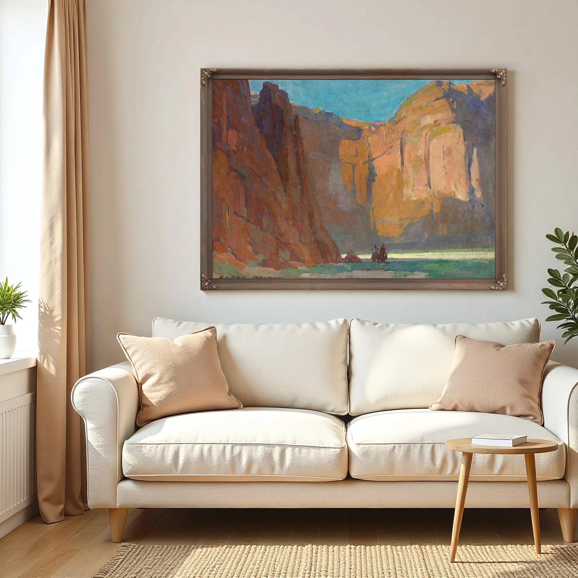 Navajos, Canyon De Chelly By Edgar Payne Fine Art Print