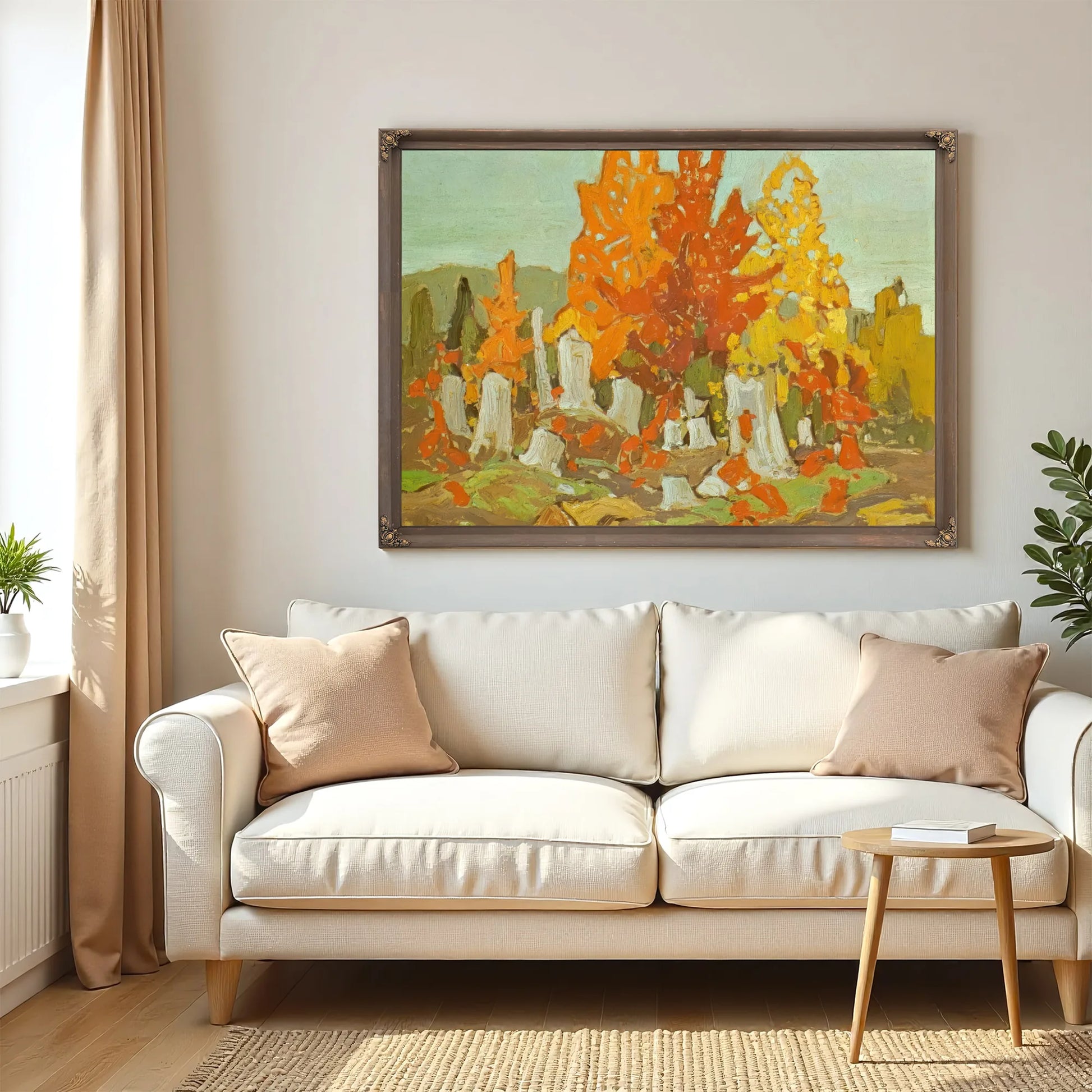 Scarlet Hilltop By Frank Carmichael Fine Art Print