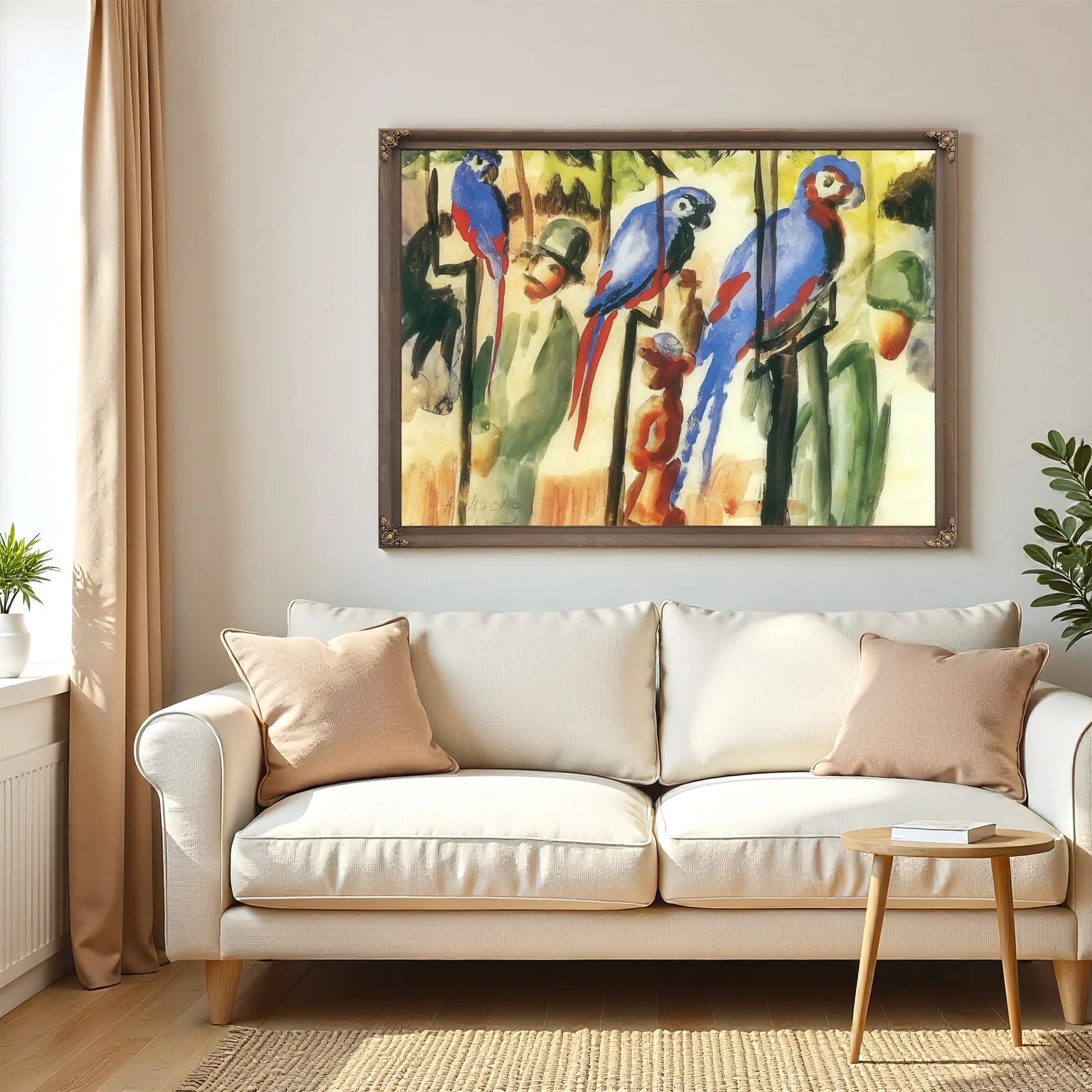 With The Parrots By August Macke Fine Art Print
