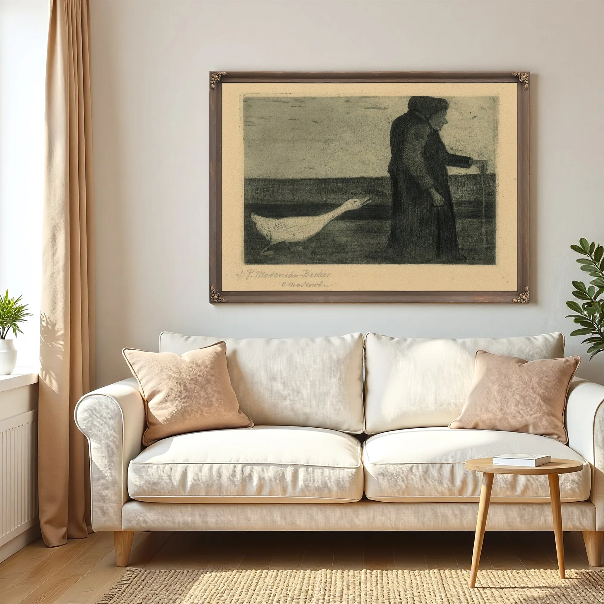 Woman With The Goose By Paula Modersohn Becker Fine Art Print
