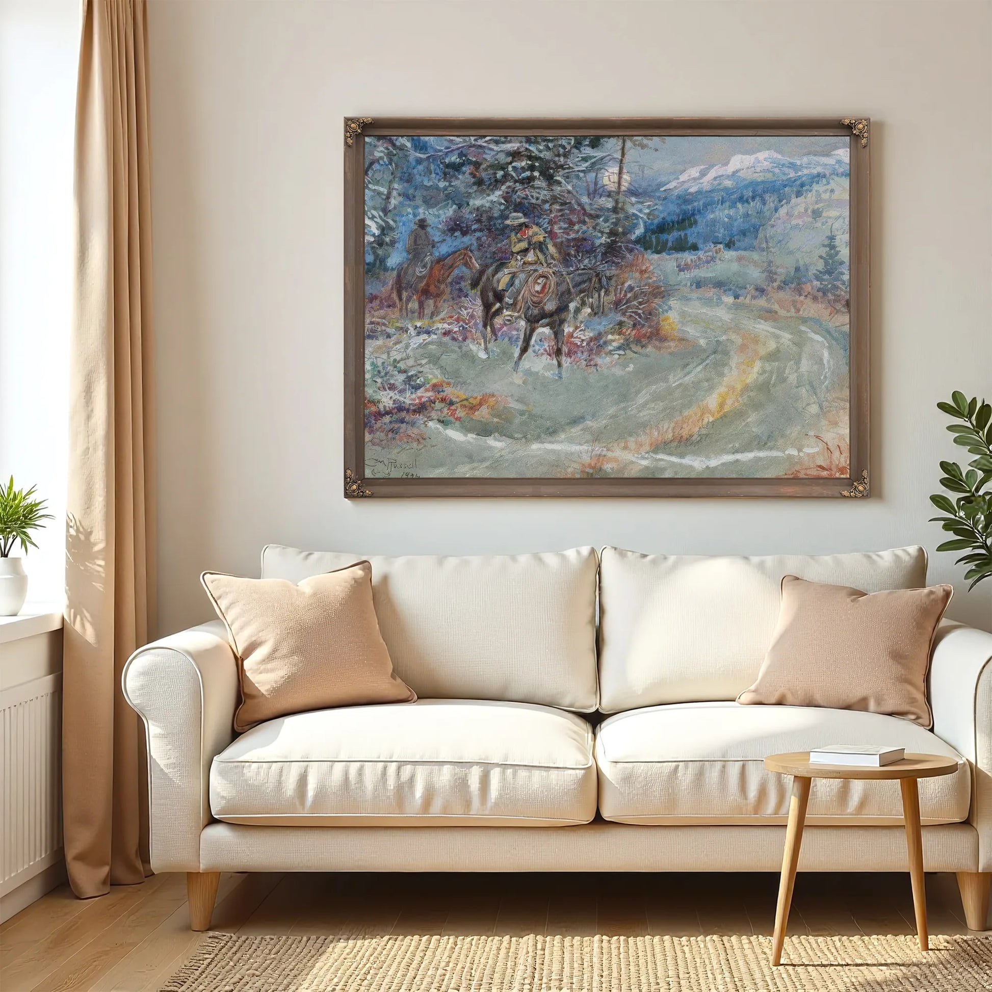 An Unscheduled Stop By Charles Marion Russell Fine Art Print