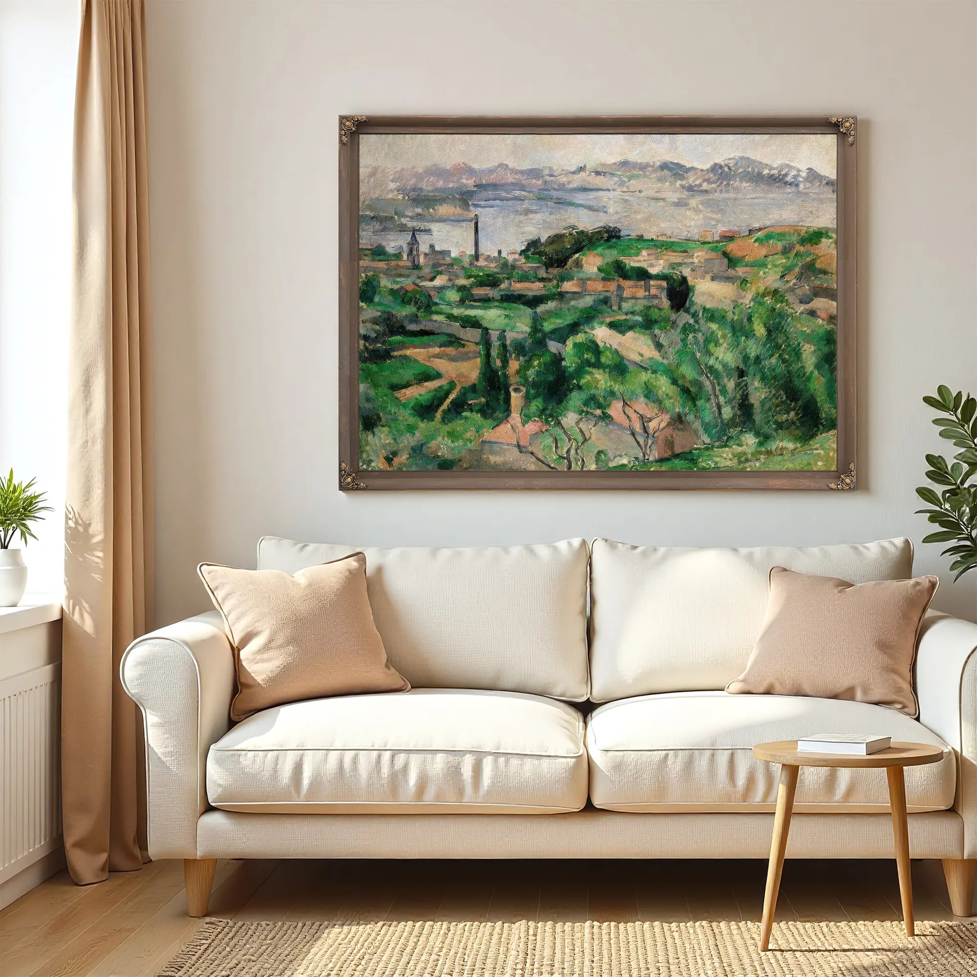 View Of The Gulf Of Marseilles And The Village Of Saint Henri By Paul Cezanne Fine Art Print
