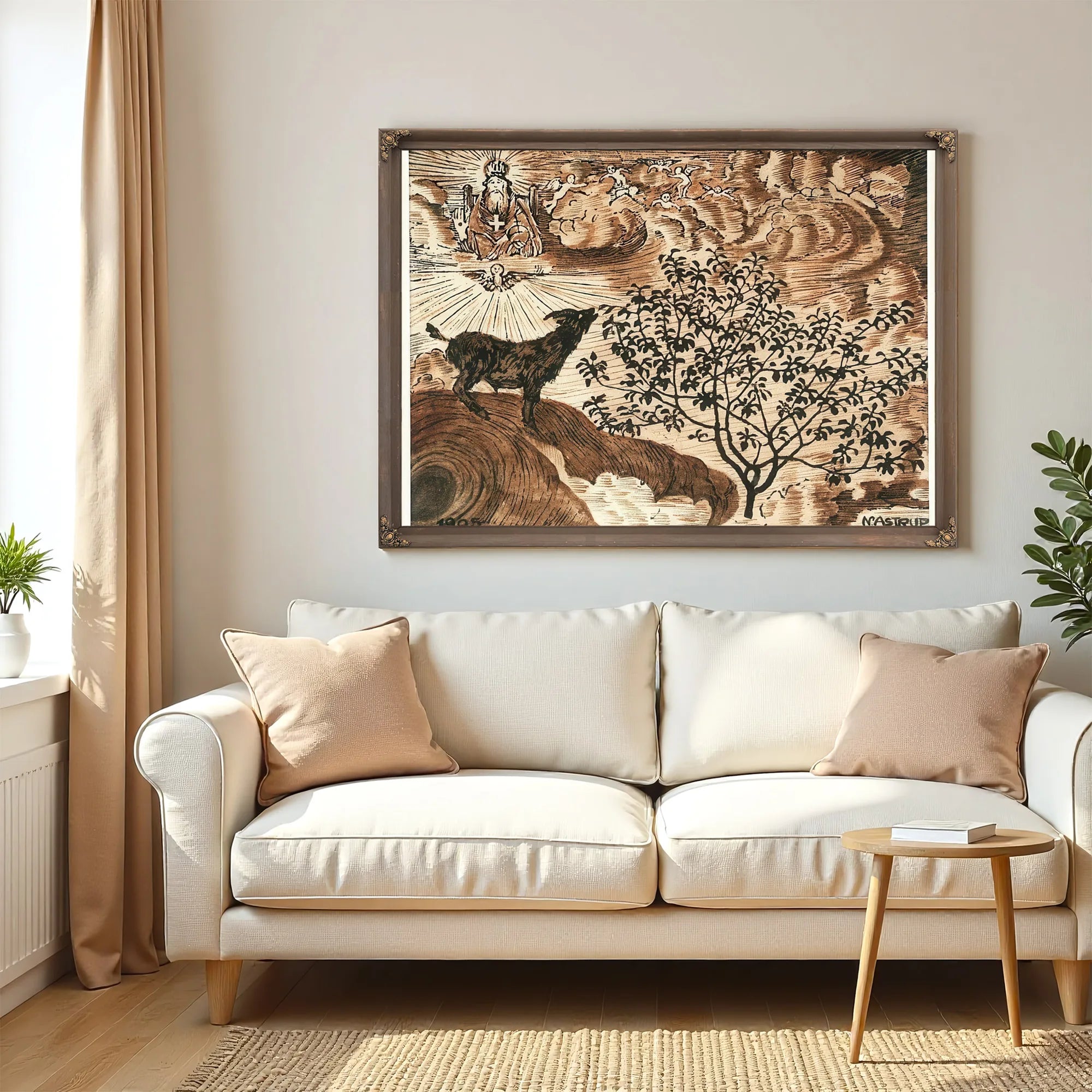 The Ram That Entered Paradise By Nicolai Astrup Fine Art Print