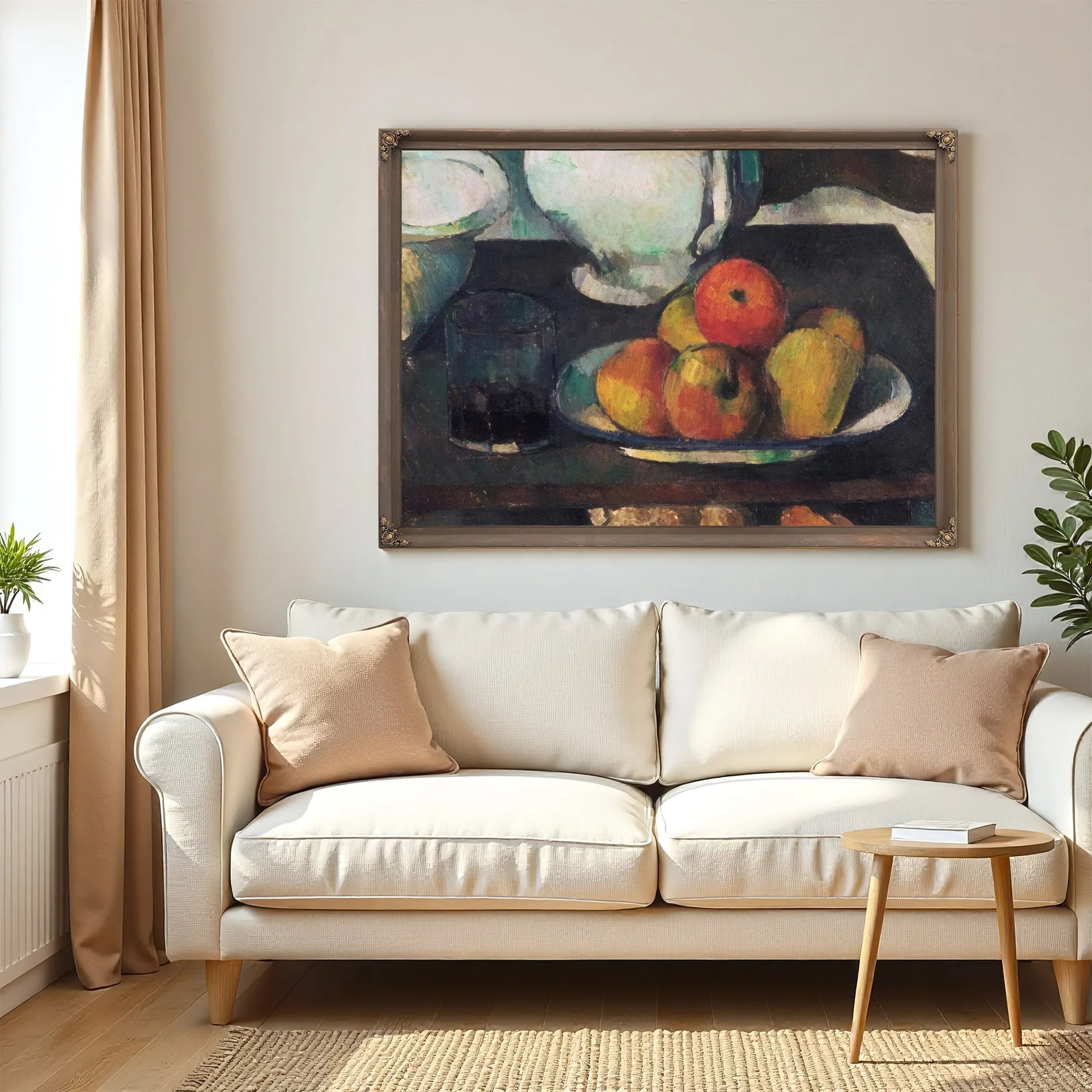 Still Life With Apples And A Glass Of Wine By Paul Cezanne Fine Art Print