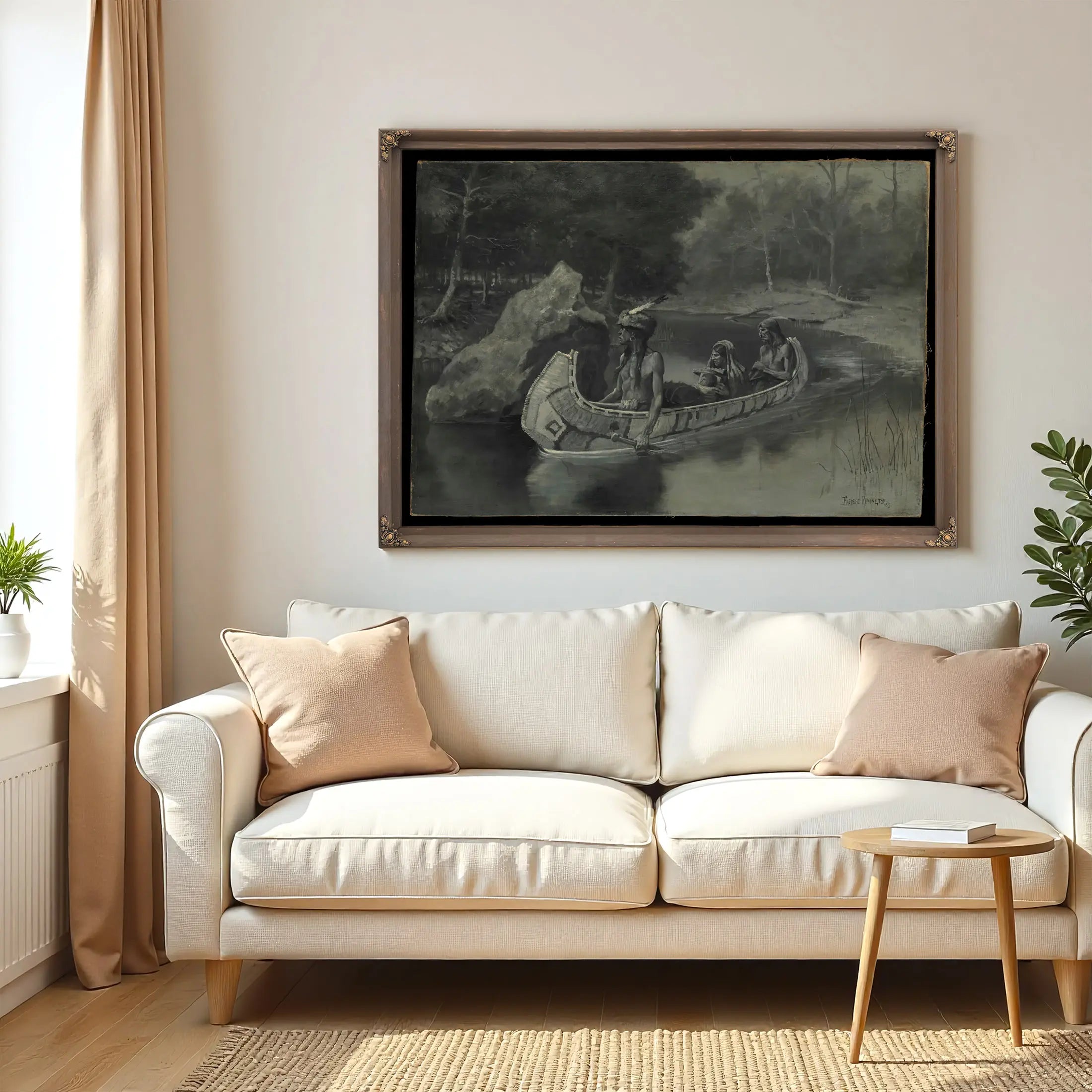 Pitched It Sheer Into The River Where It Still Is Seen In The Summer by Frederic Remington