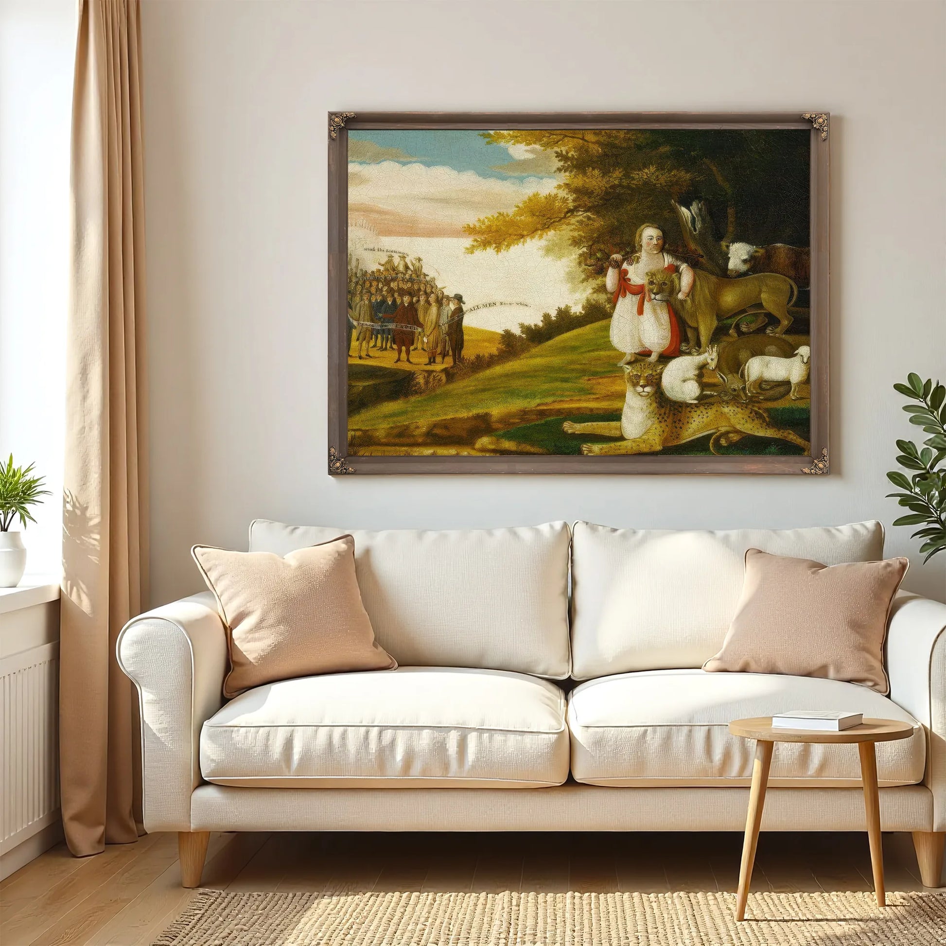 Peaceable Kingdom With Quakers Bearing Banners 1830 By Edward Hicks Fine Art Print