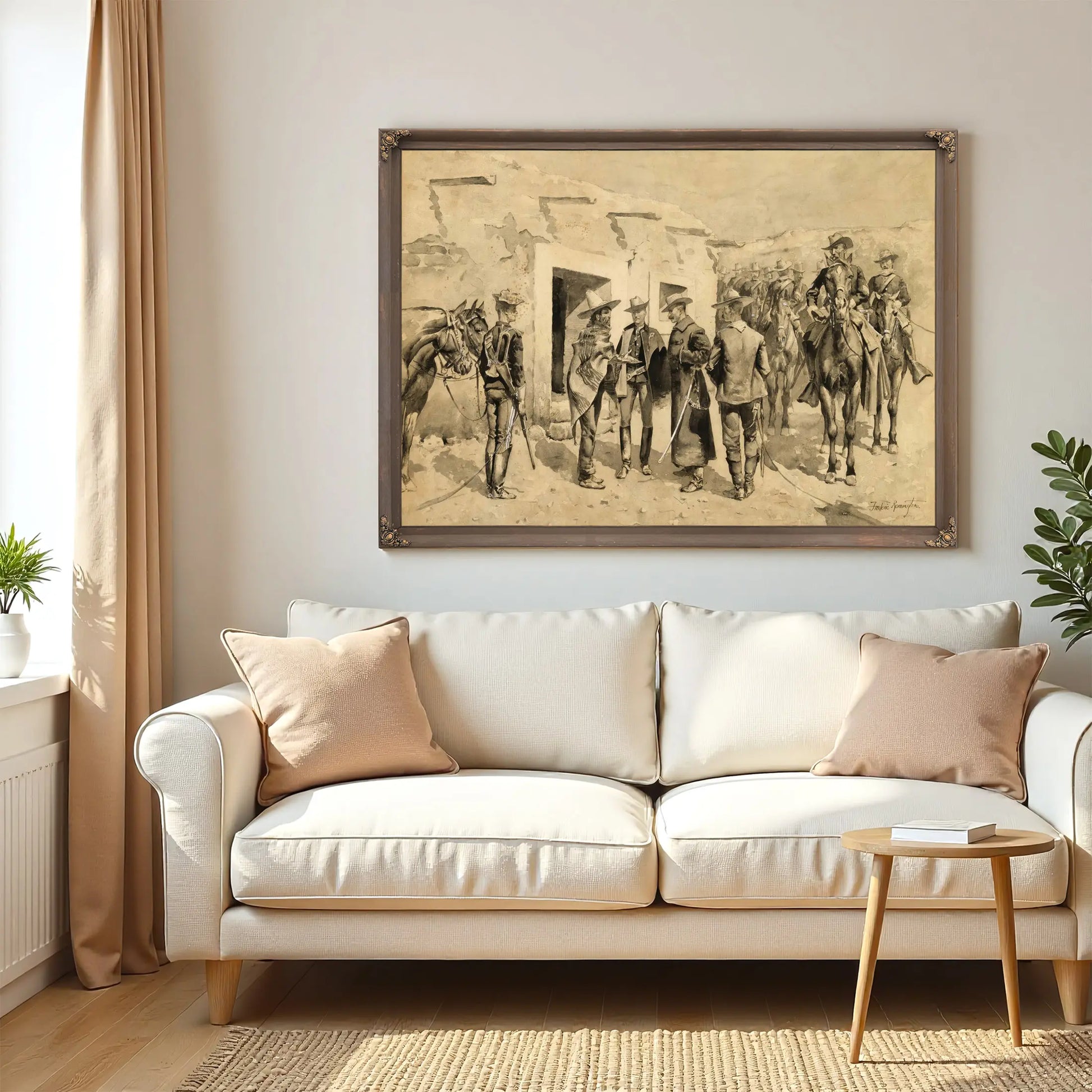 U S Cavalry Hunting Garza Men On The Rio Grande by Frederic Remington