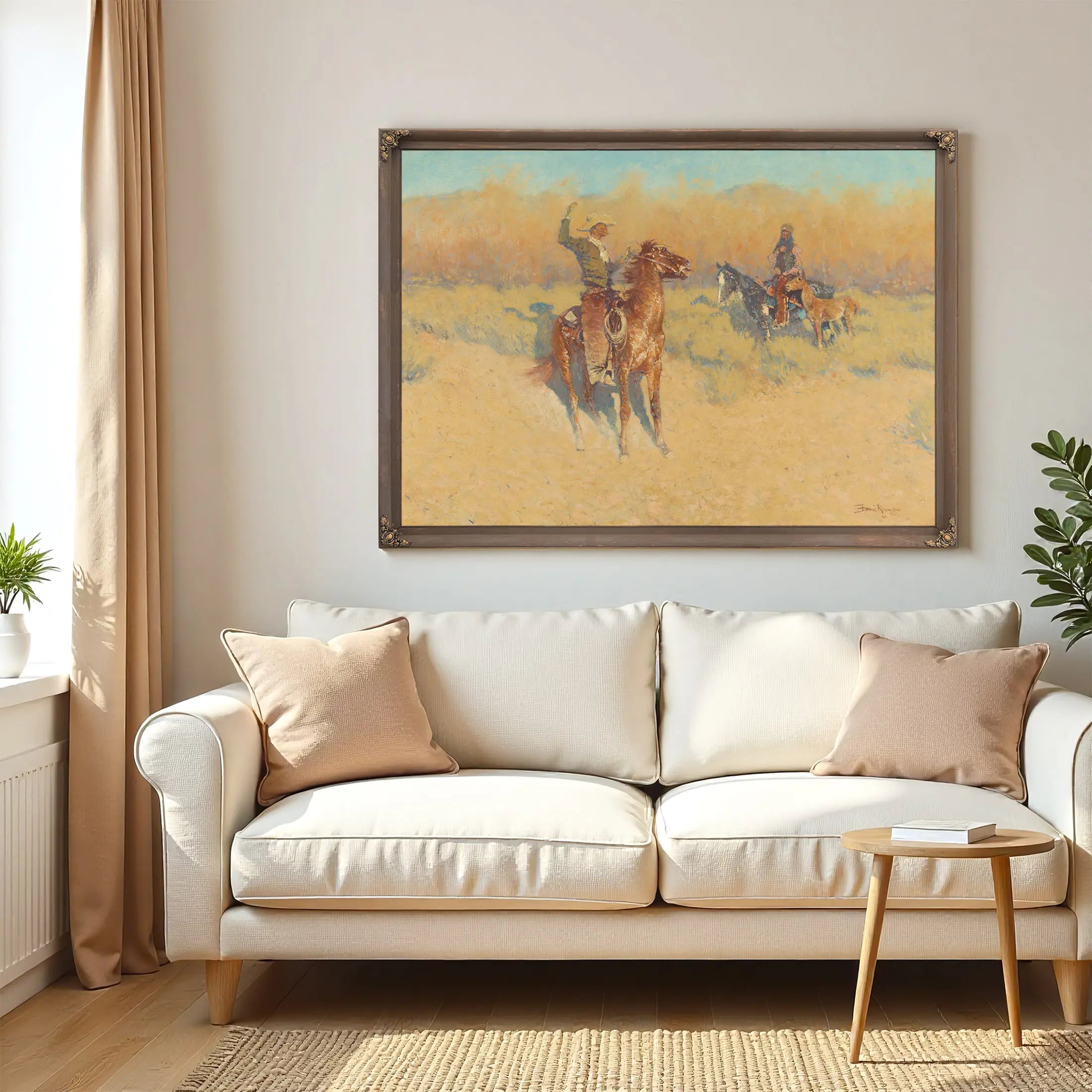 The Long Horn Cattle Sign by Frederic Remington