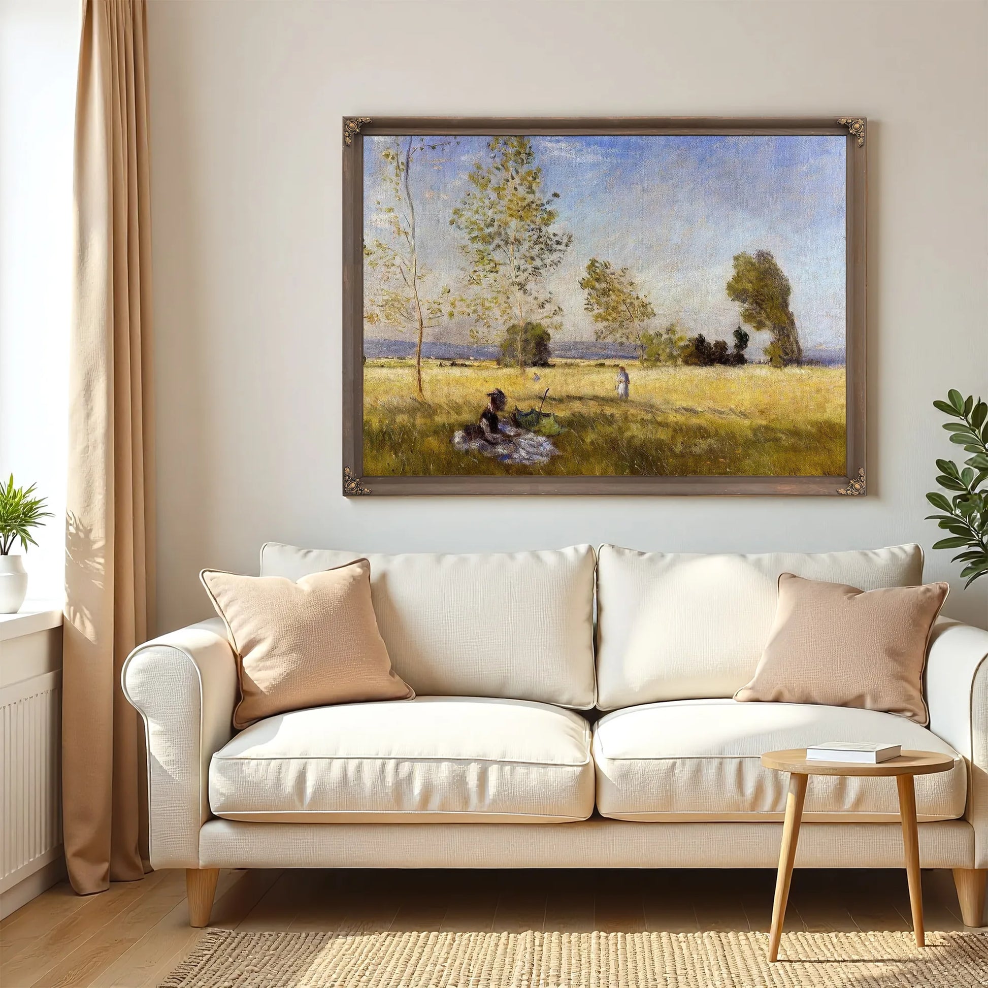 Meadow At Bezons By Claude Monet Fine Art Print