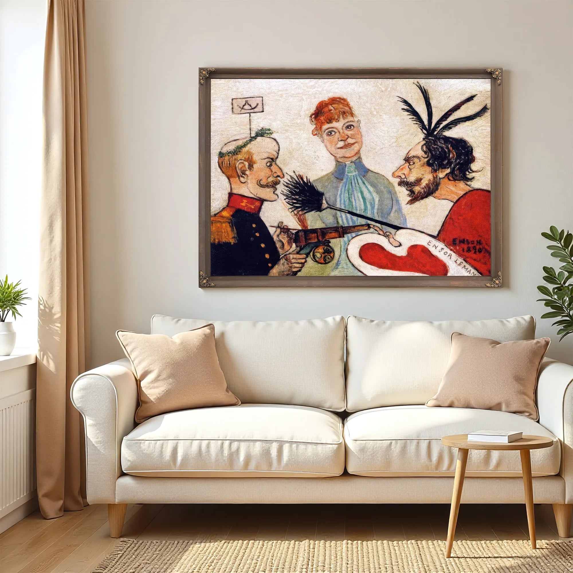 Ensor And Leman Discussing Painting By James Ensor Fine Art Print