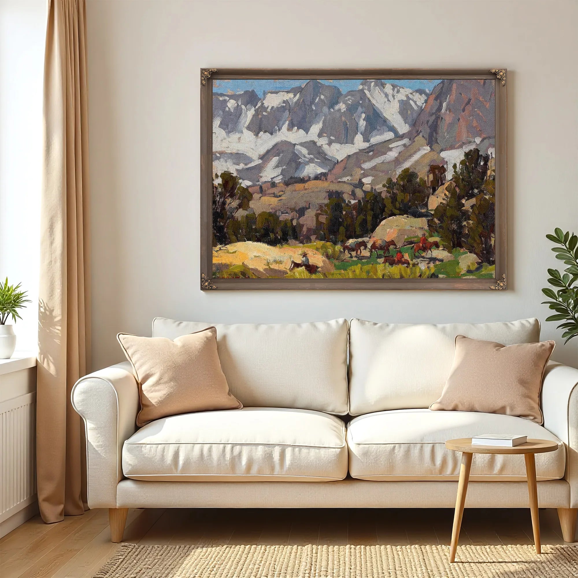 Sierra With Packers By Edgar Payne Fine Art Print