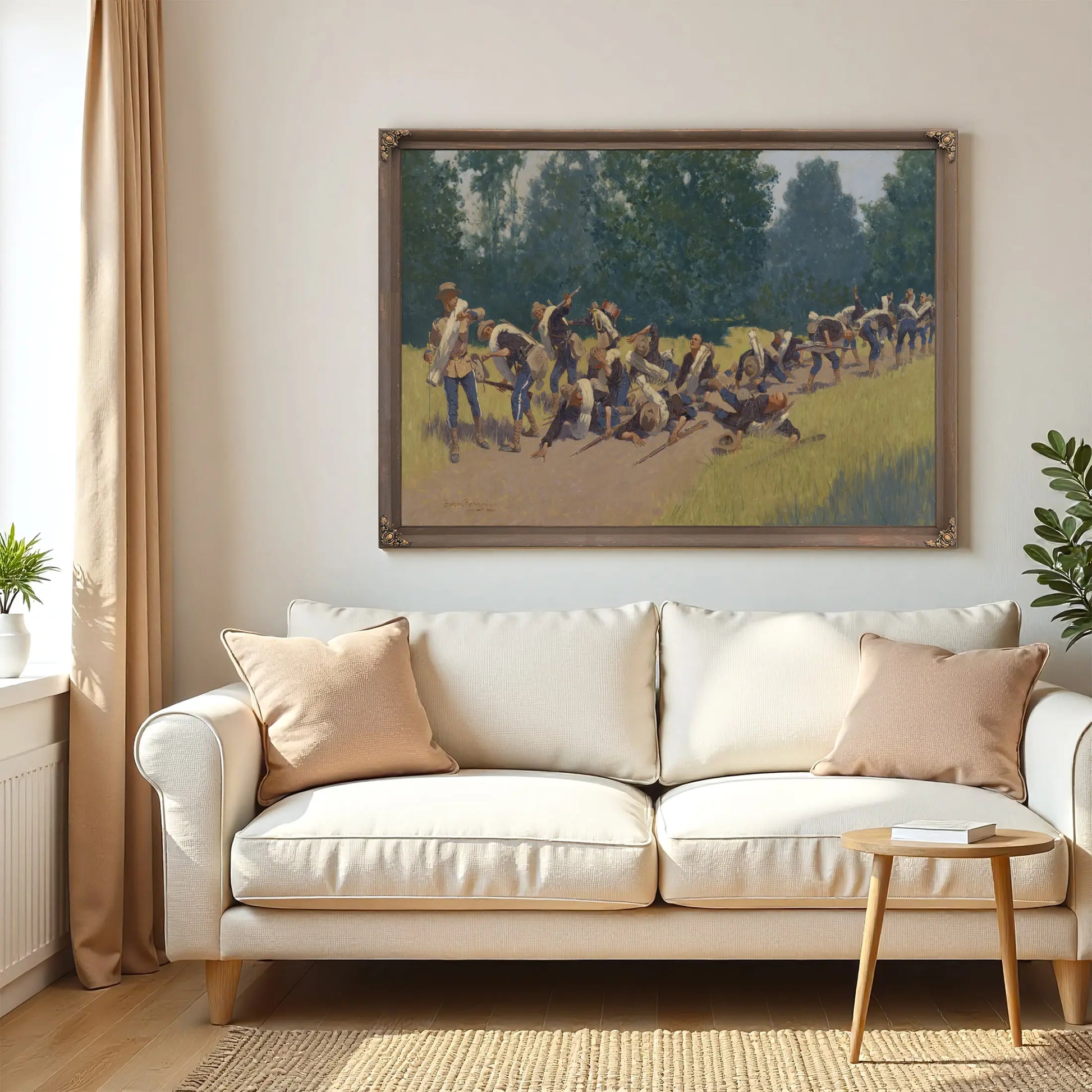 The Scream Of Shrapnel At San Juan Hill By Frederic Remington by Frederic Remington