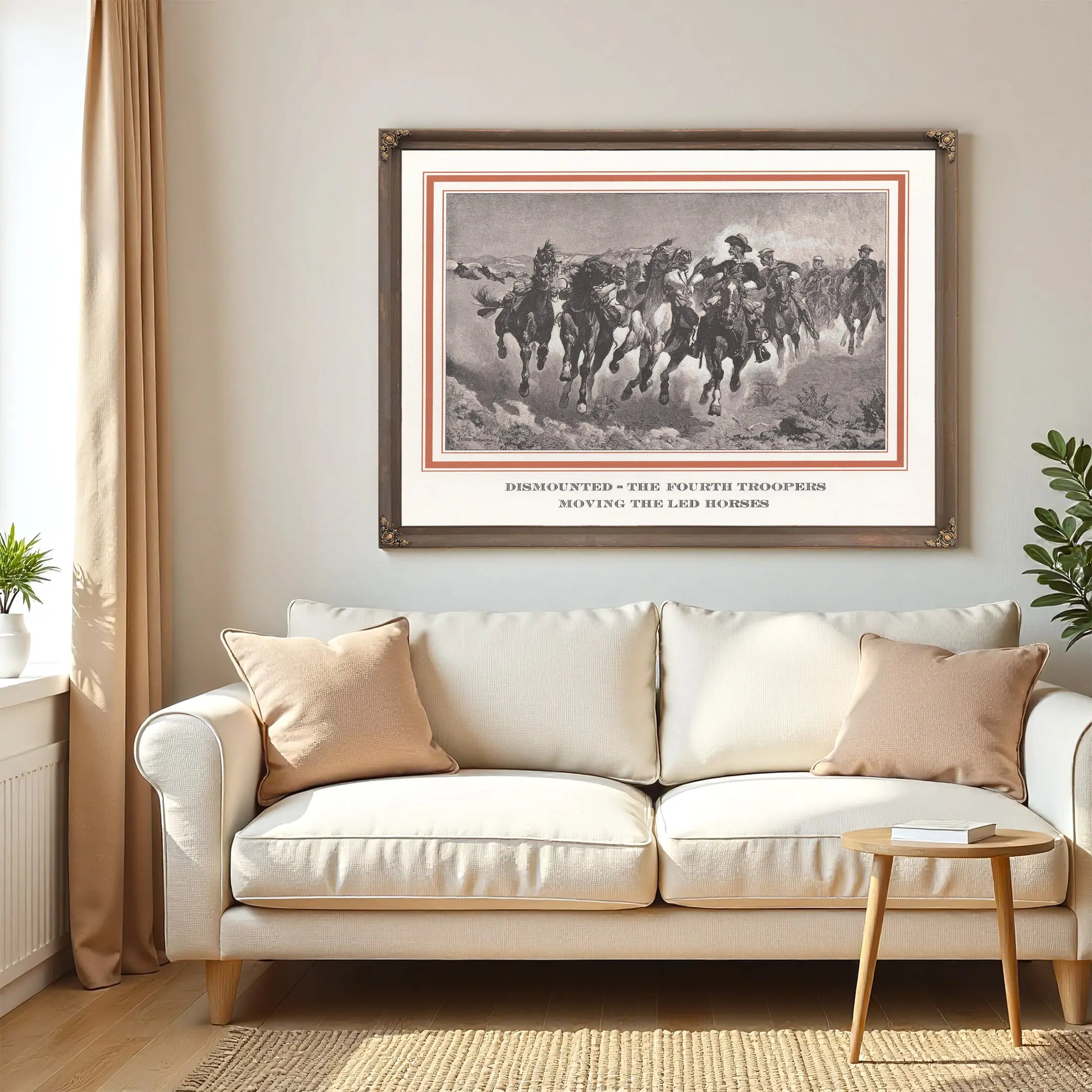 Dismounted The Fourth Troopers Moving The Led Horses by Frederic Remington