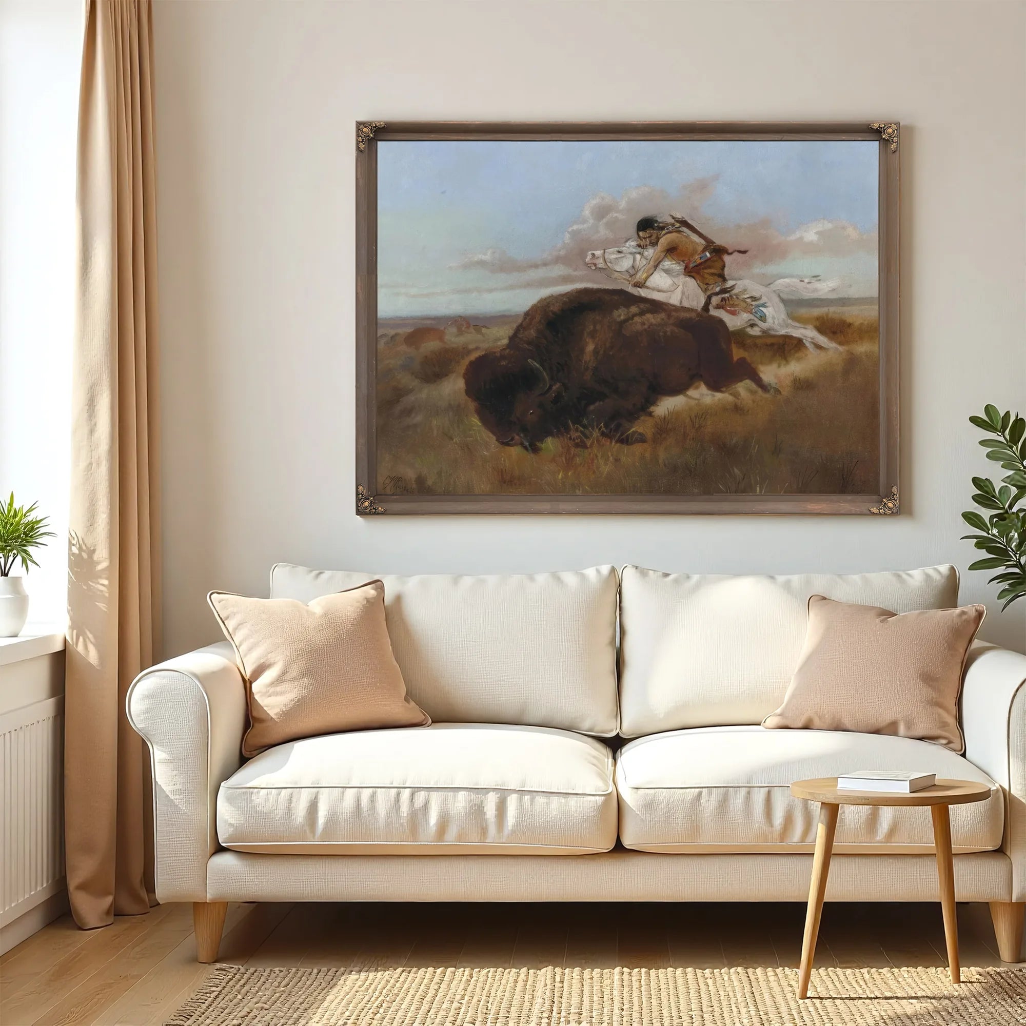 Buffalo Hunting By Charles Marion Russell Fine Art Print