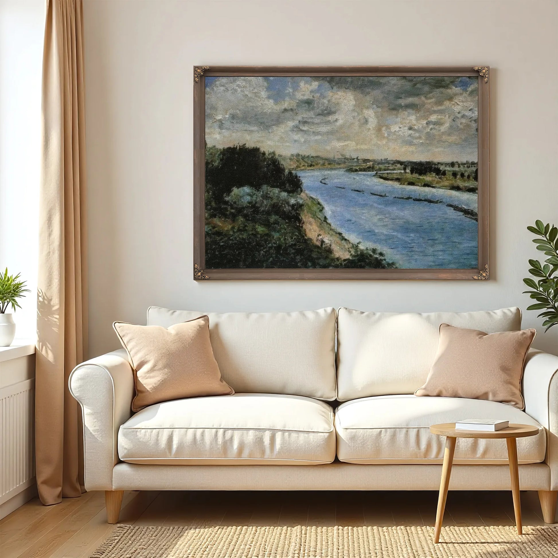 Chalands Sur La Seine By Pierre Auguste Renoir Fine Art Print