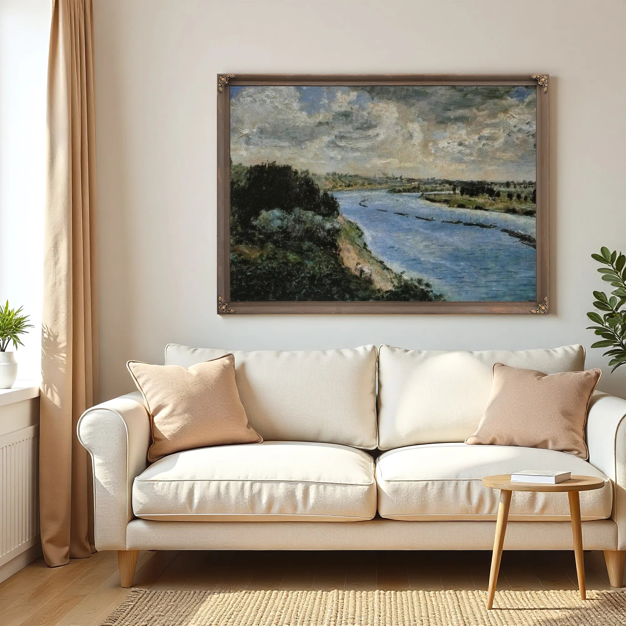 Chalands Sur La Seine By Pierre Auguste Renoir Fine Art Print