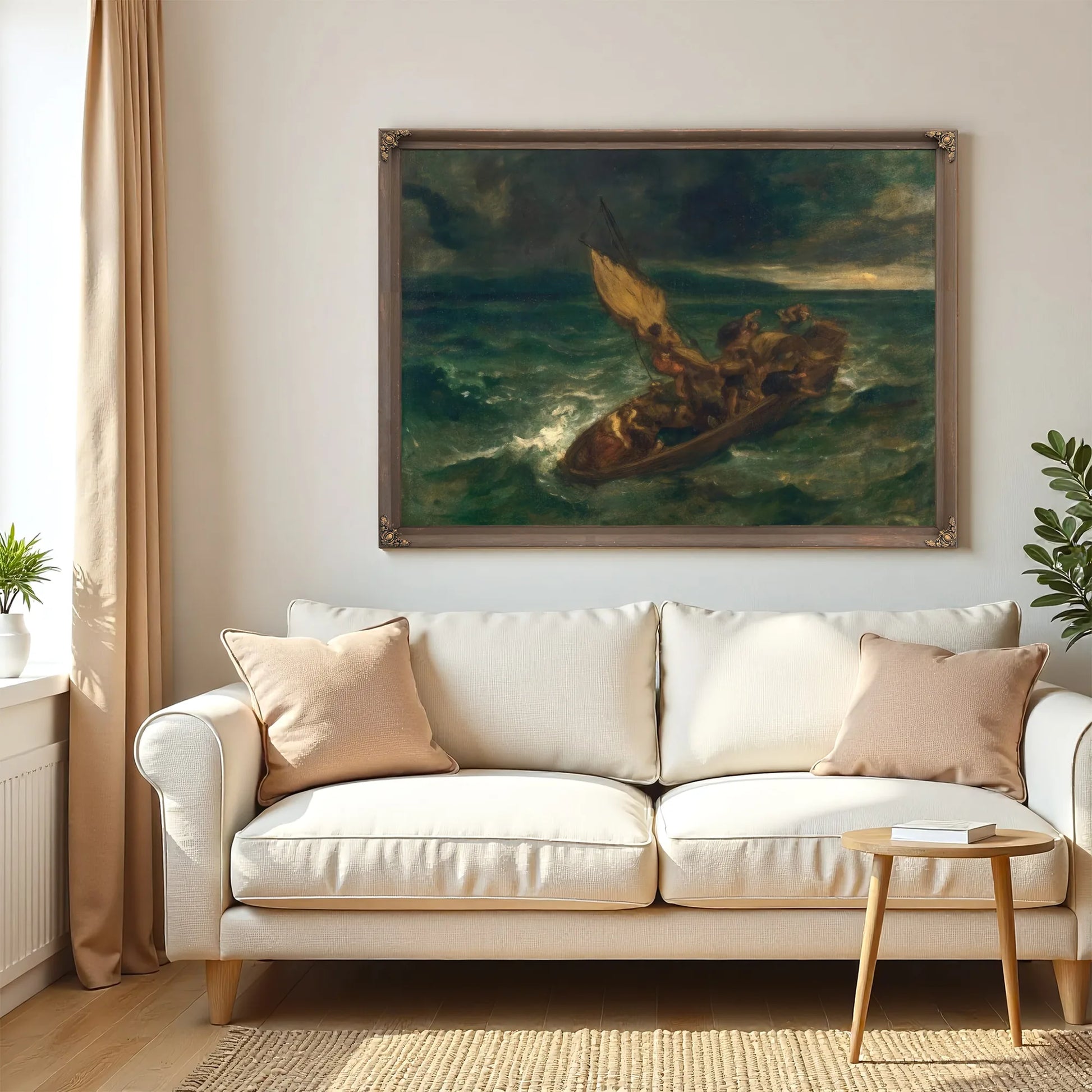 Christ On The Sea Of Galilee By Eugene Delacroix Fine Art Print
