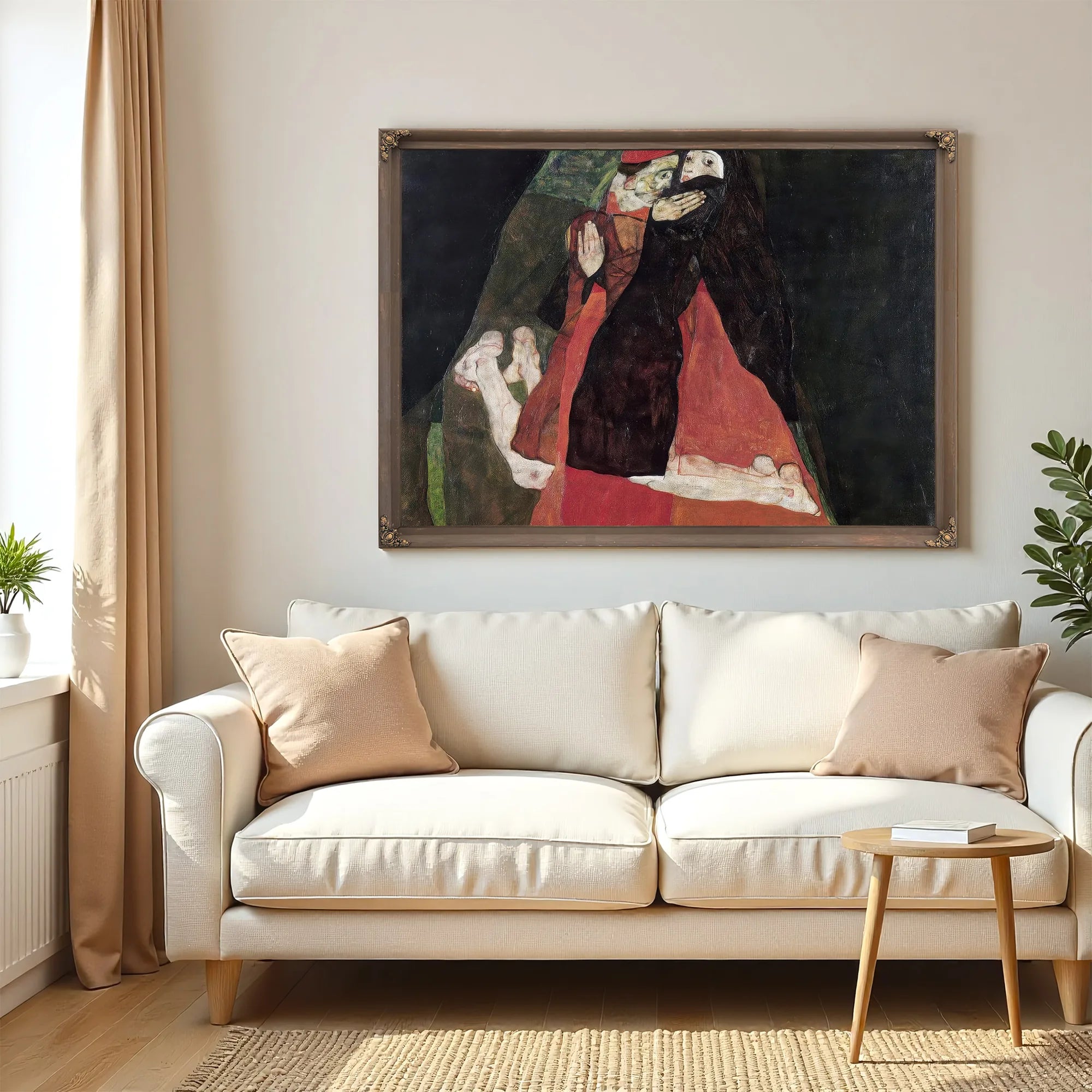 Cardinal And Nun (Tenderness) By Egon Schiele Fine Art Print